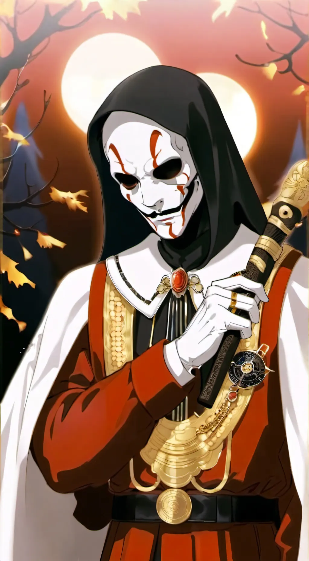 ai character: HH Your Ghostface background