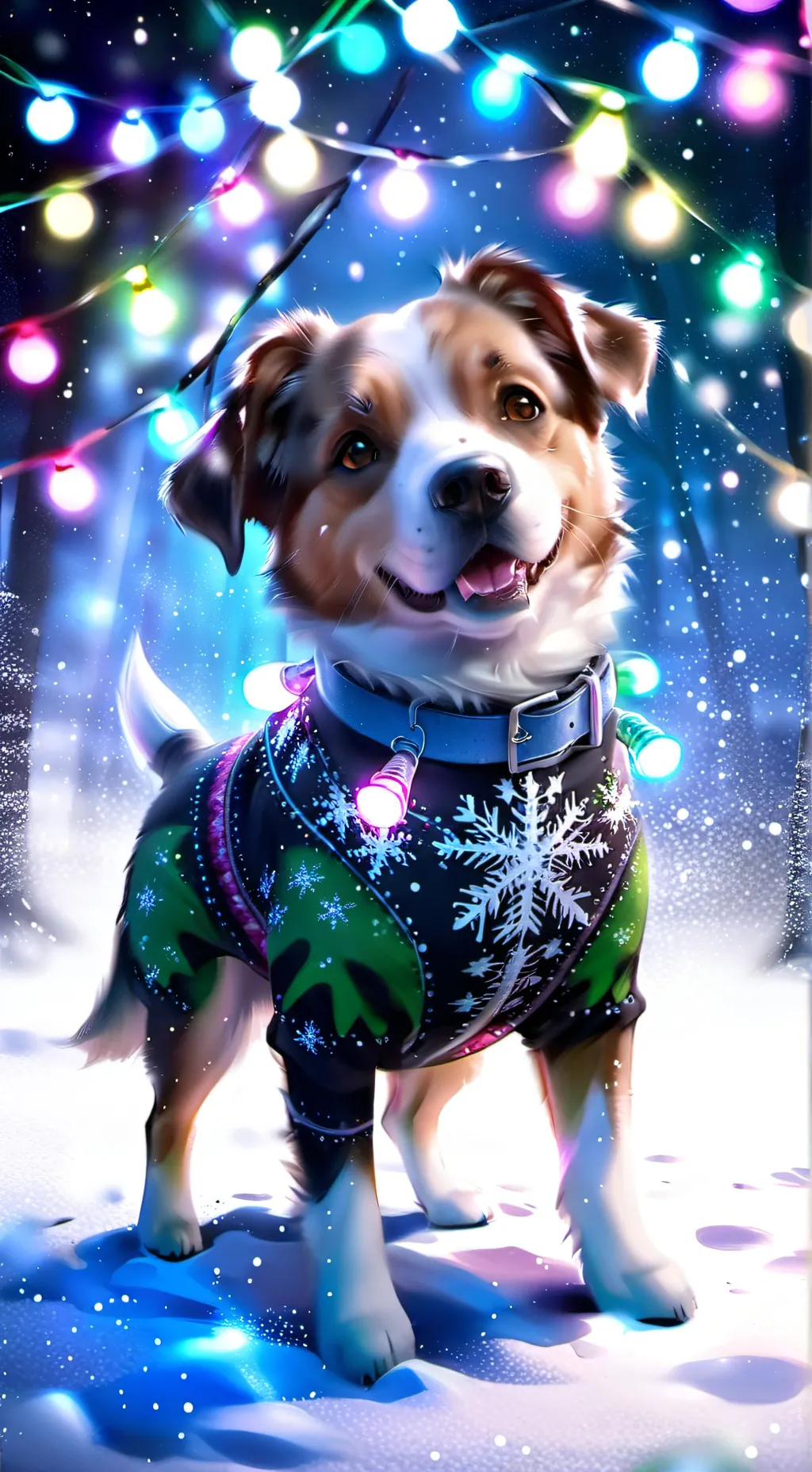 ai character: Chirstmas Dog 2 background