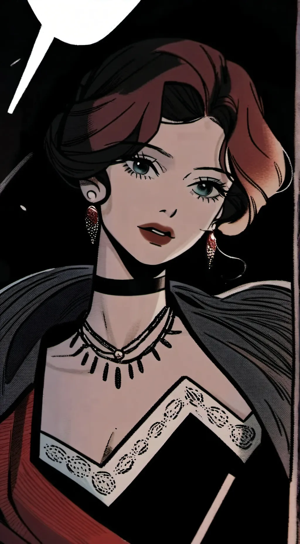 ai character: Inès 👁👄👁 background