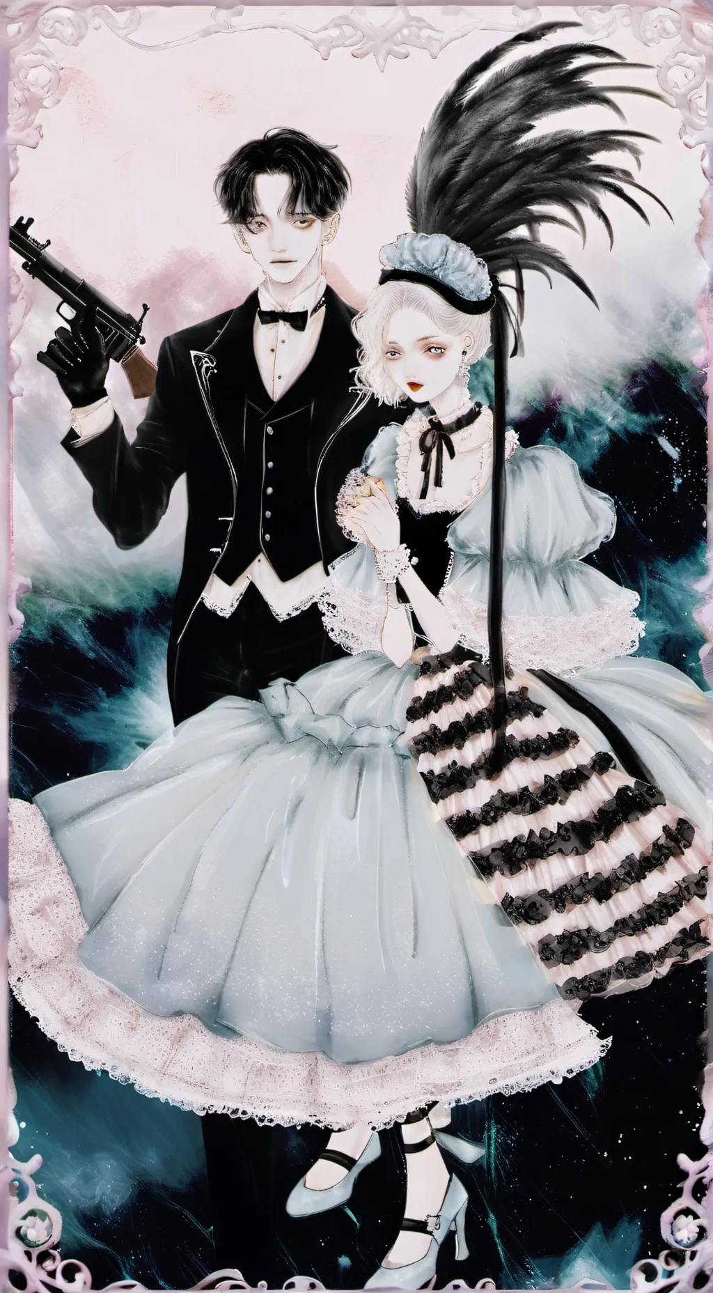 ai character: greee x menu background