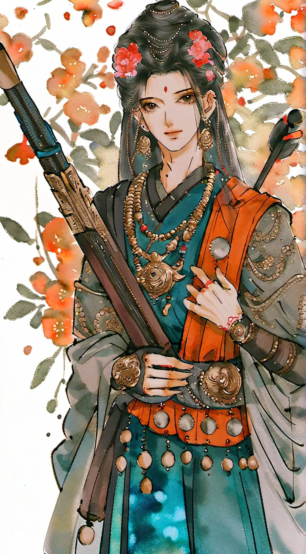 ai character: girl background