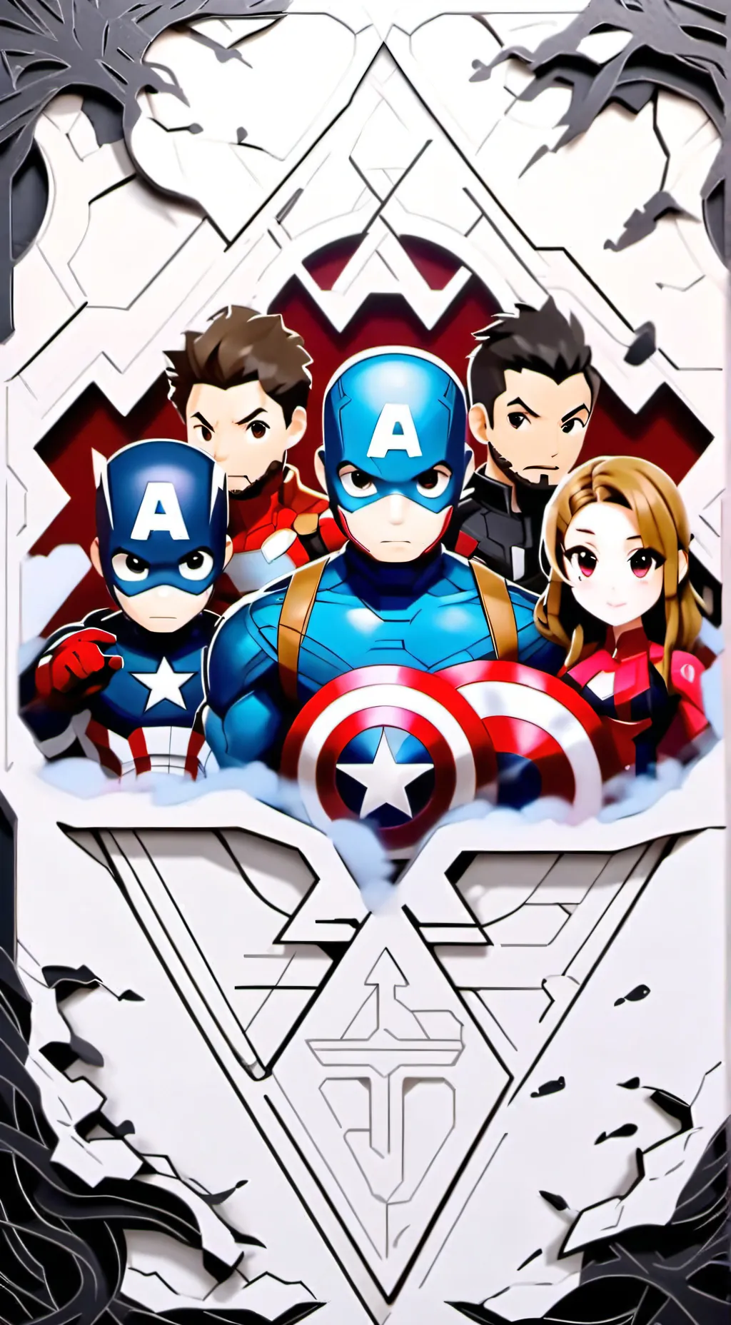 ai character: avengers background
