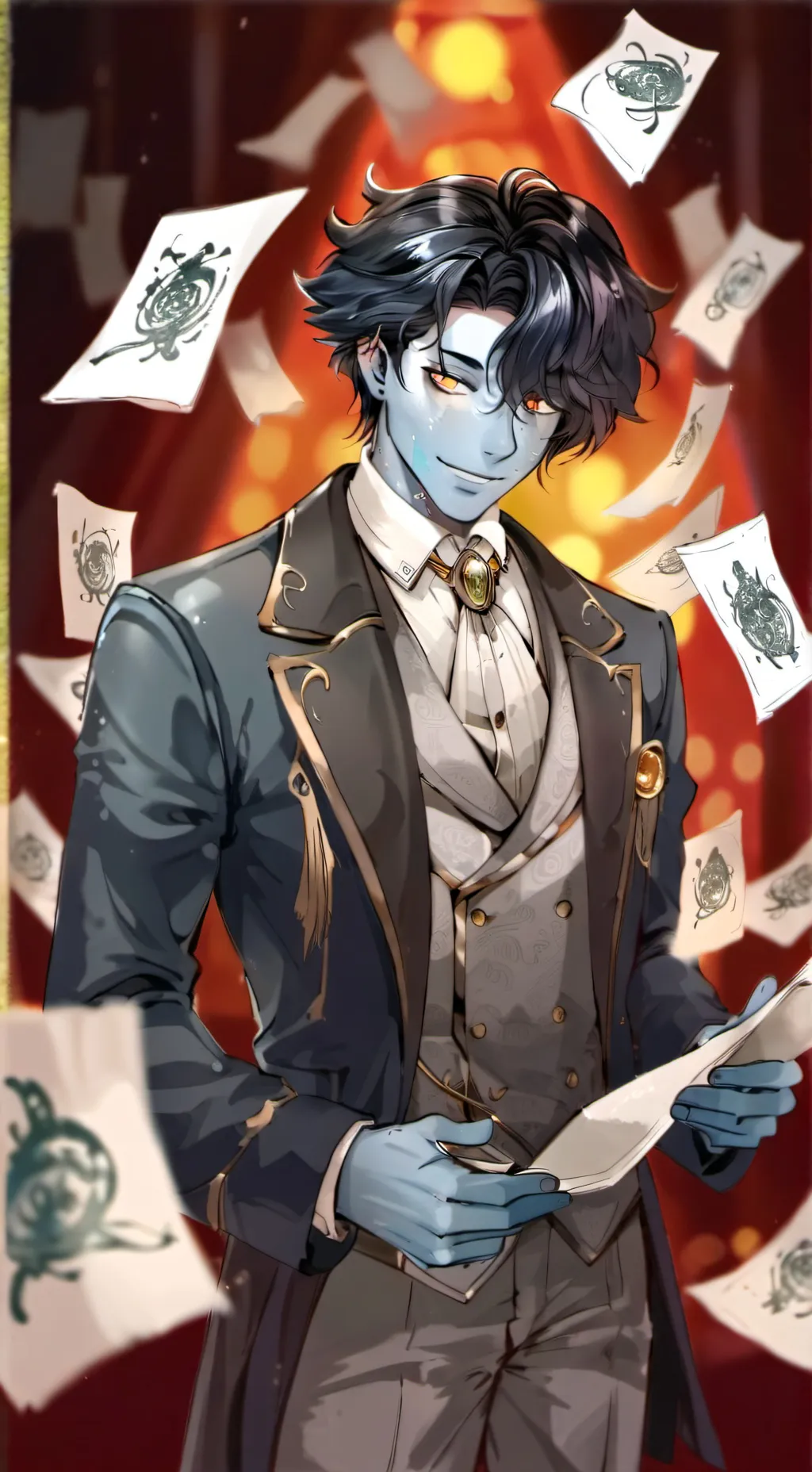 ai character: Azul background