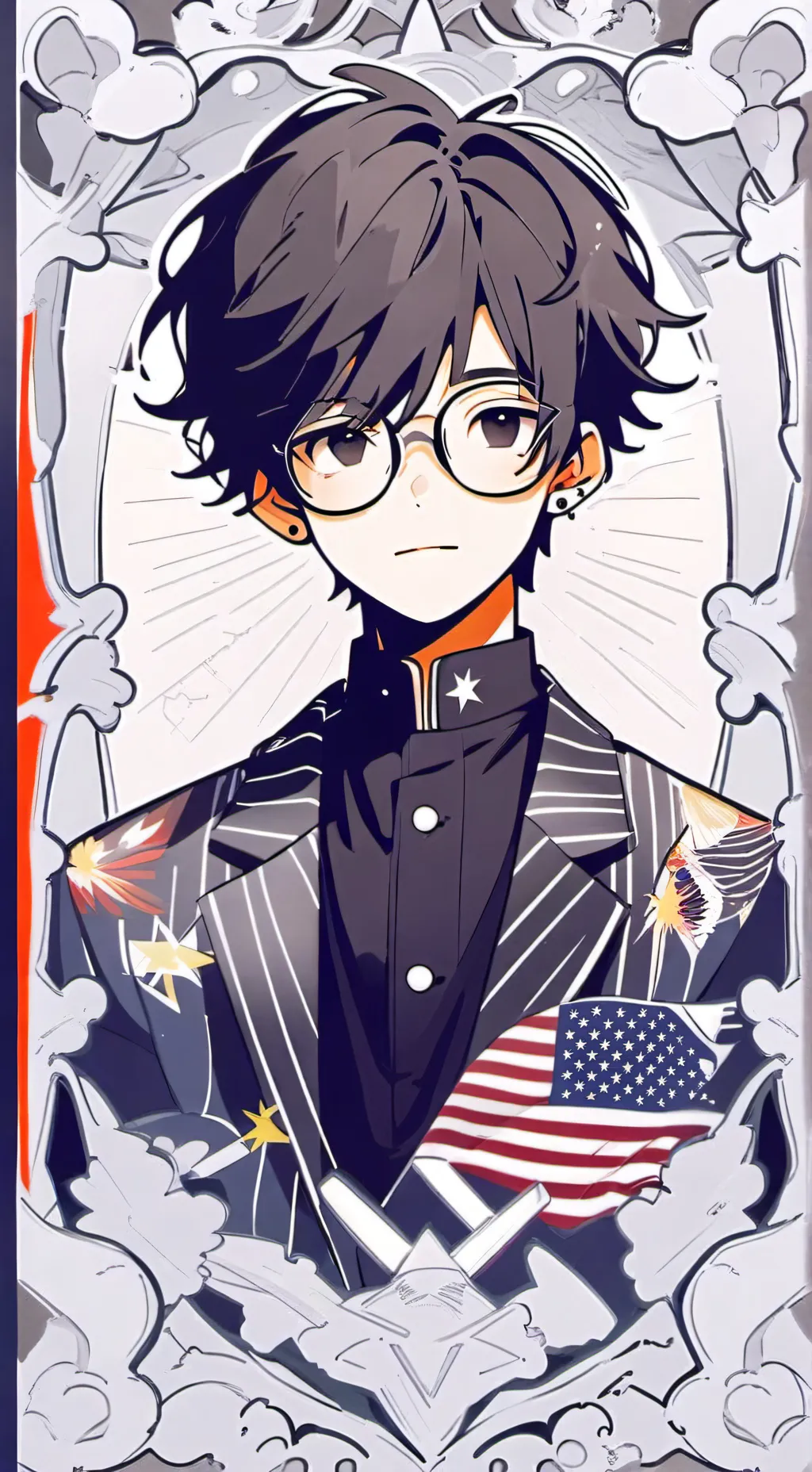ai character: usa f*cking up phi background