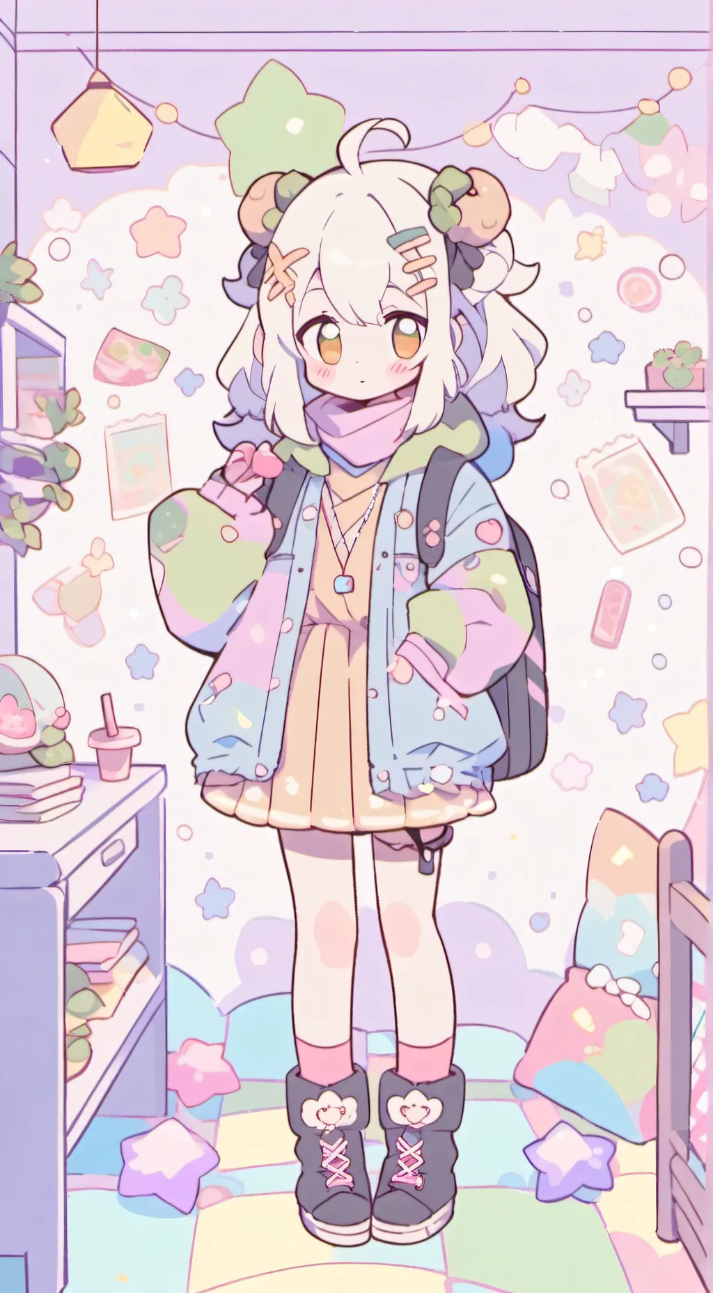 ai character: Amber background