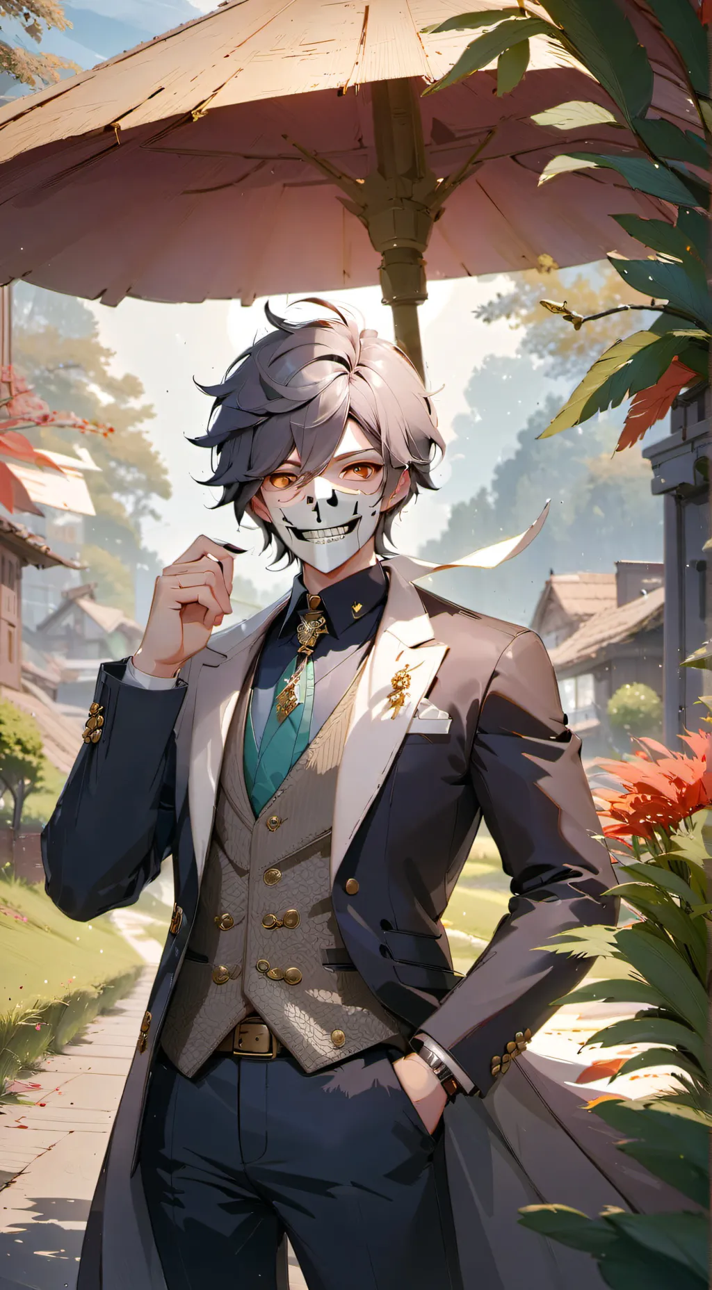 ai character: The_maskedmoon background