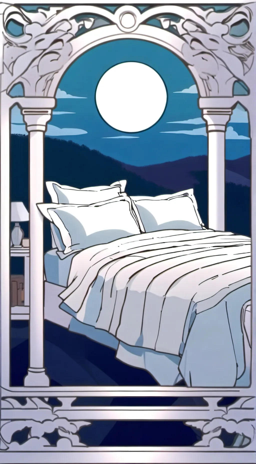 ai character: bed background