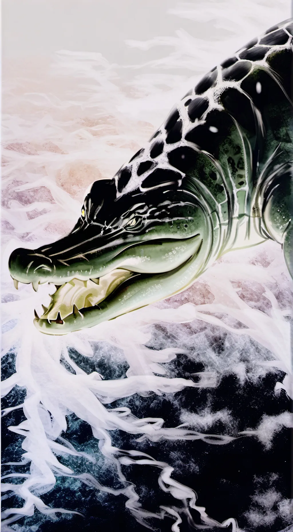 ai character:  German crocodile background