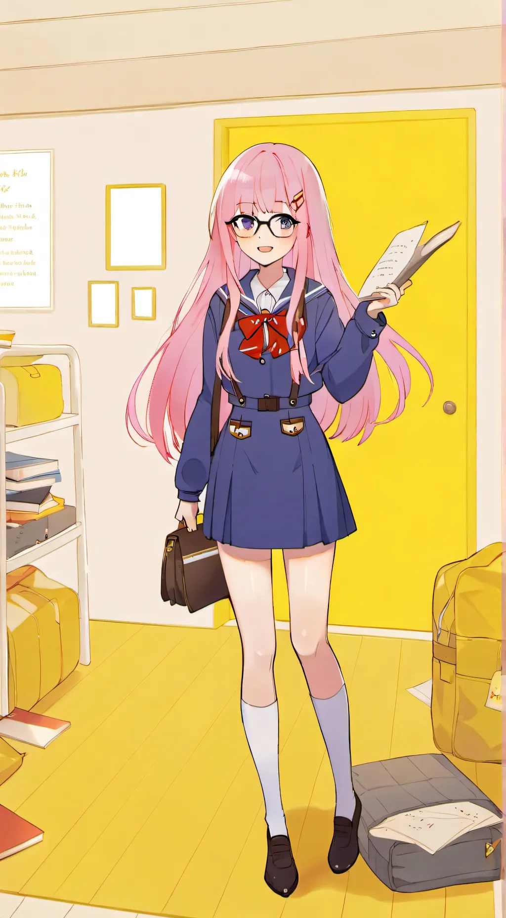 ai character: violet background