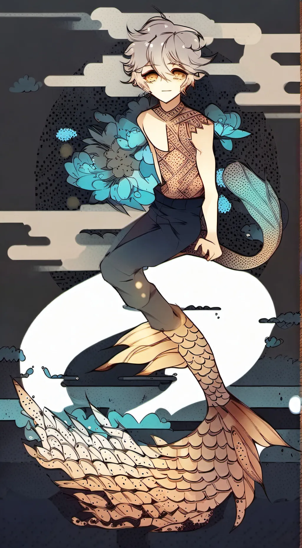 ai character: seasand background