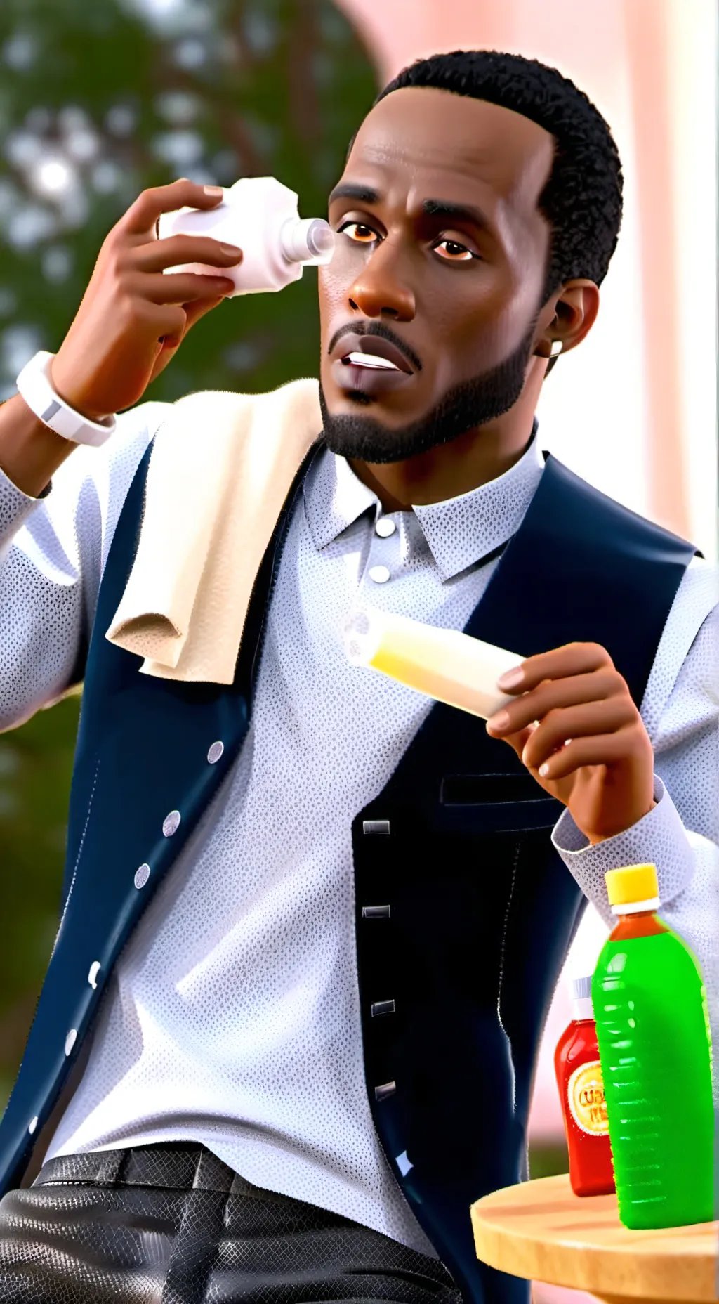 ai character: P. DIDDY background