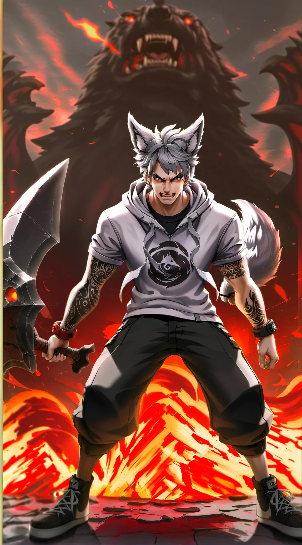 ai character: Foxy background