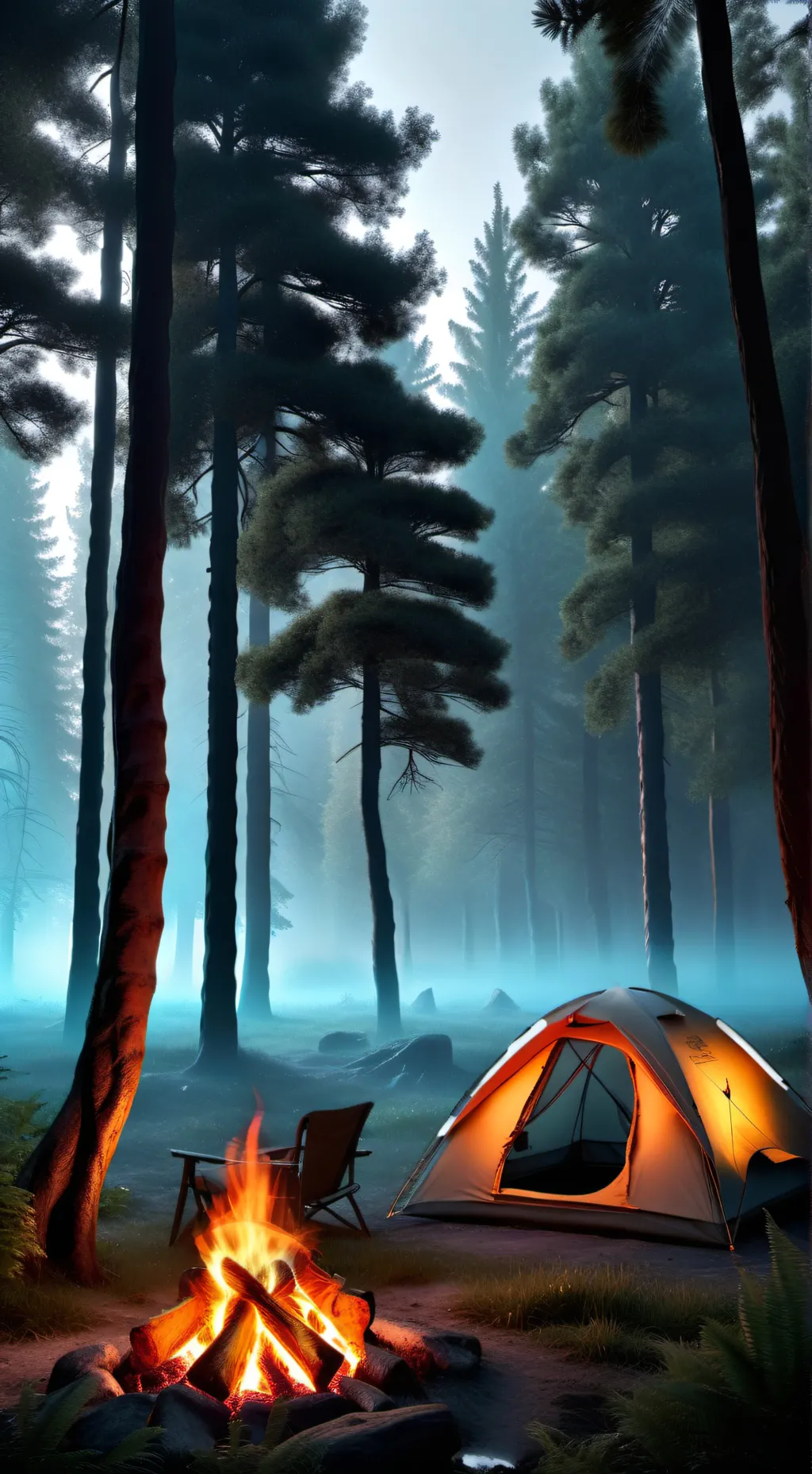 ai character: !camping time! background