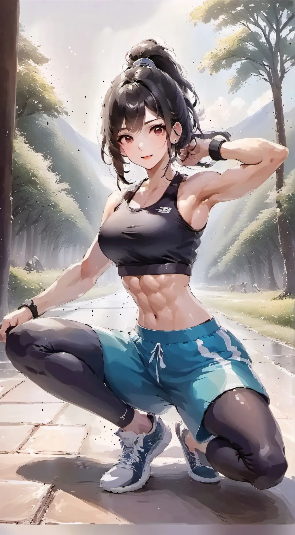 ai character: ~Gym Girl~ background