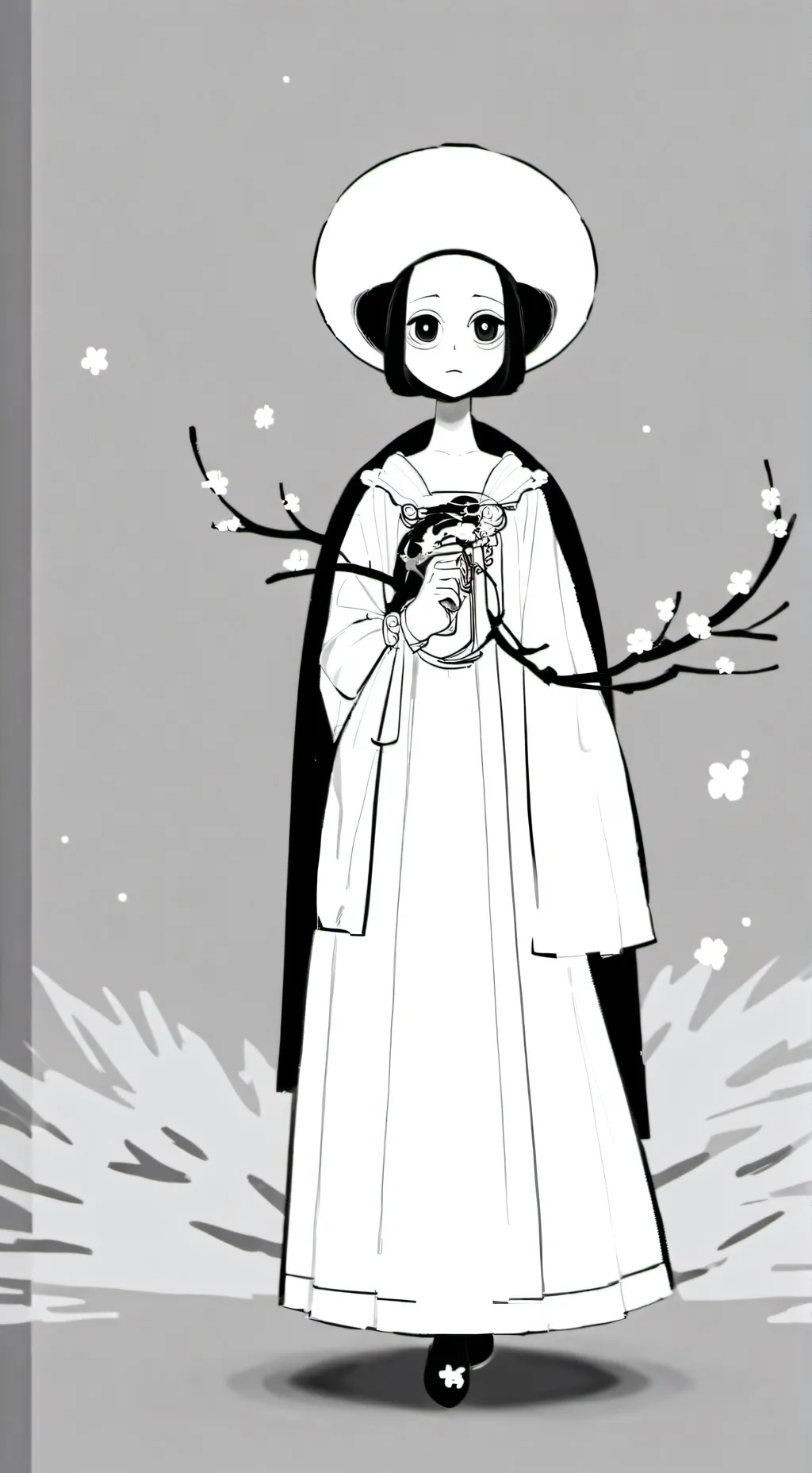 ai character: gray background