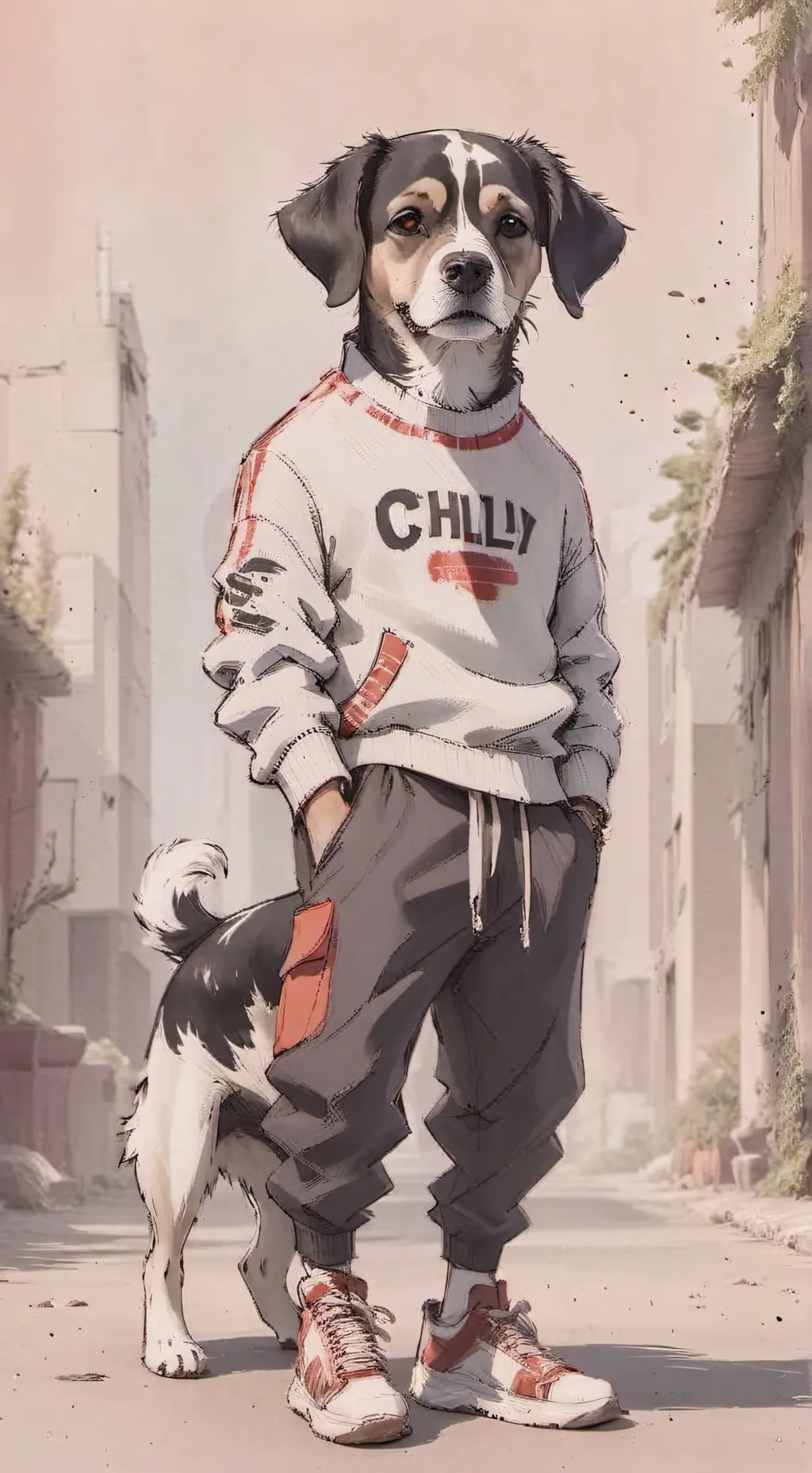 ai character: chill guy background