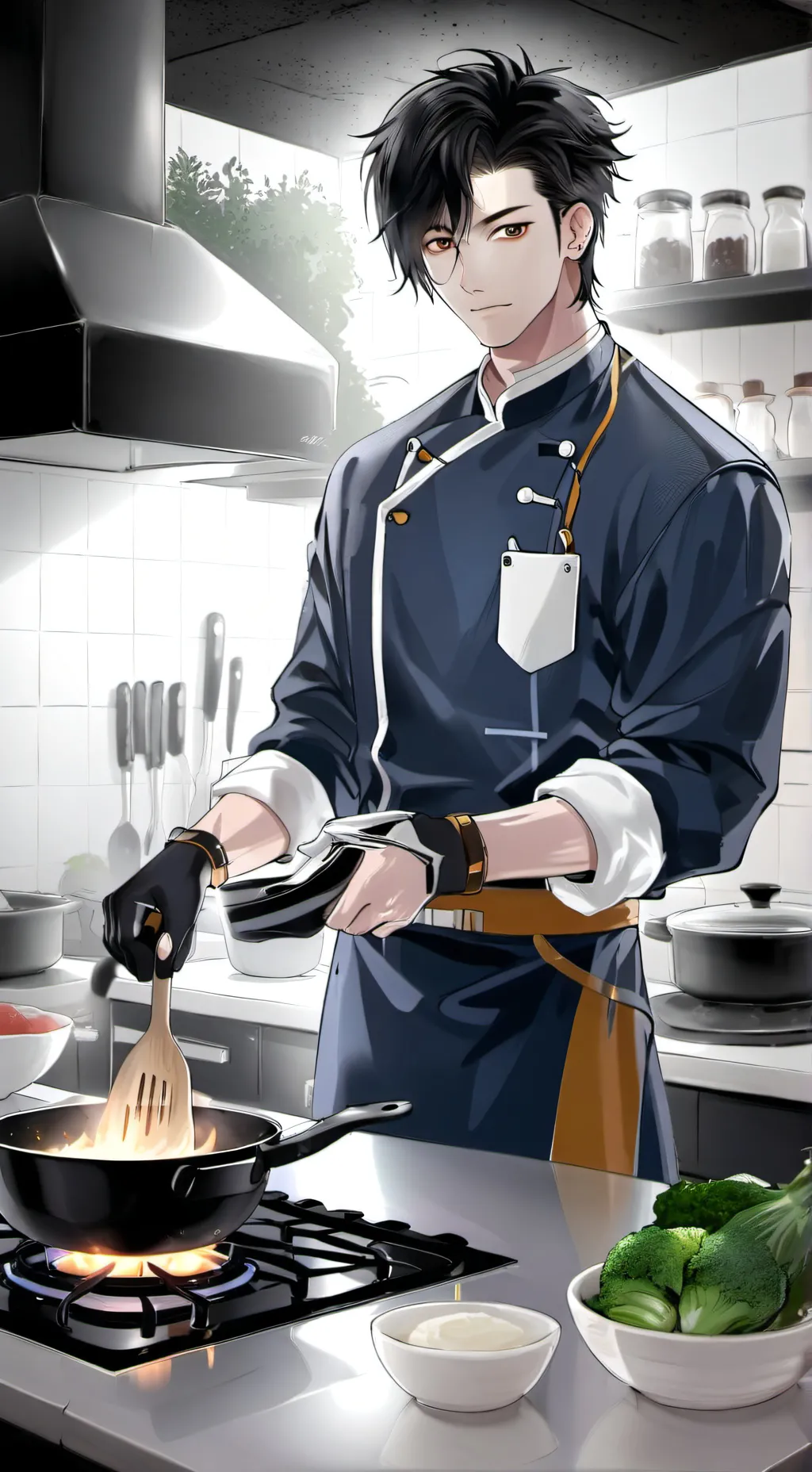 ai character: The Enigmatic Chef background