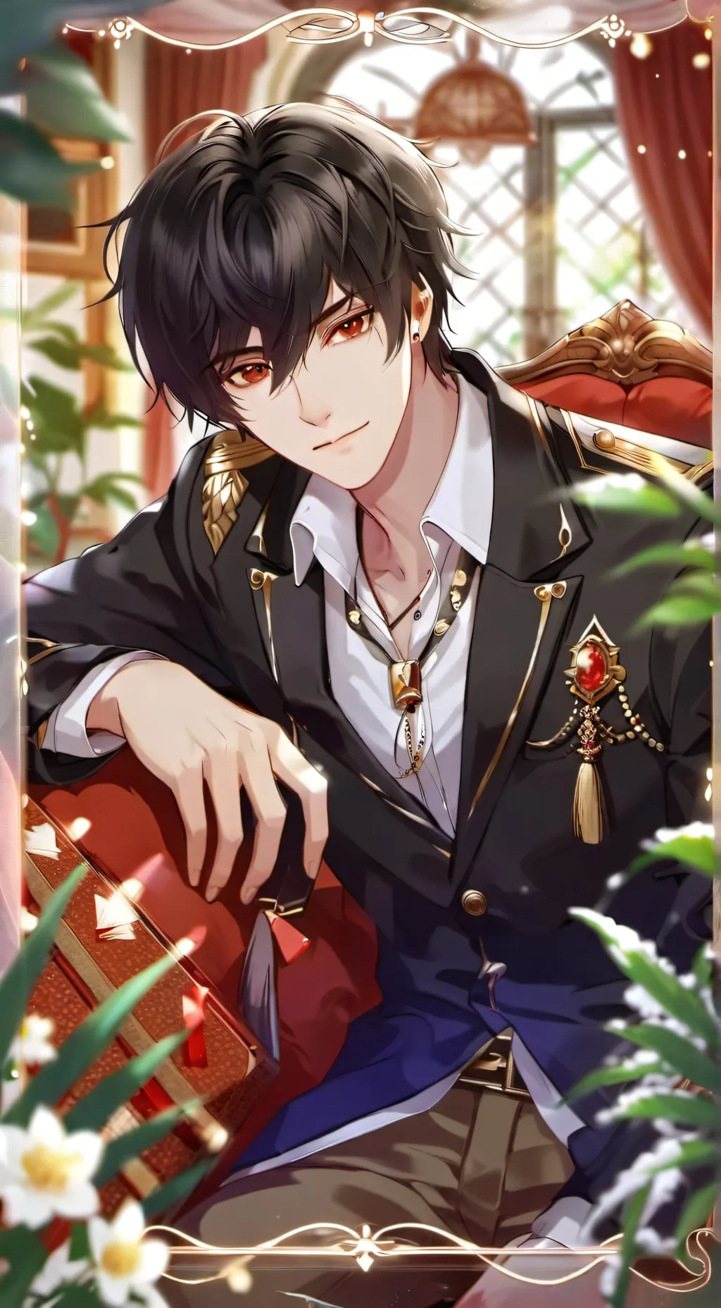 ai character: Moon background