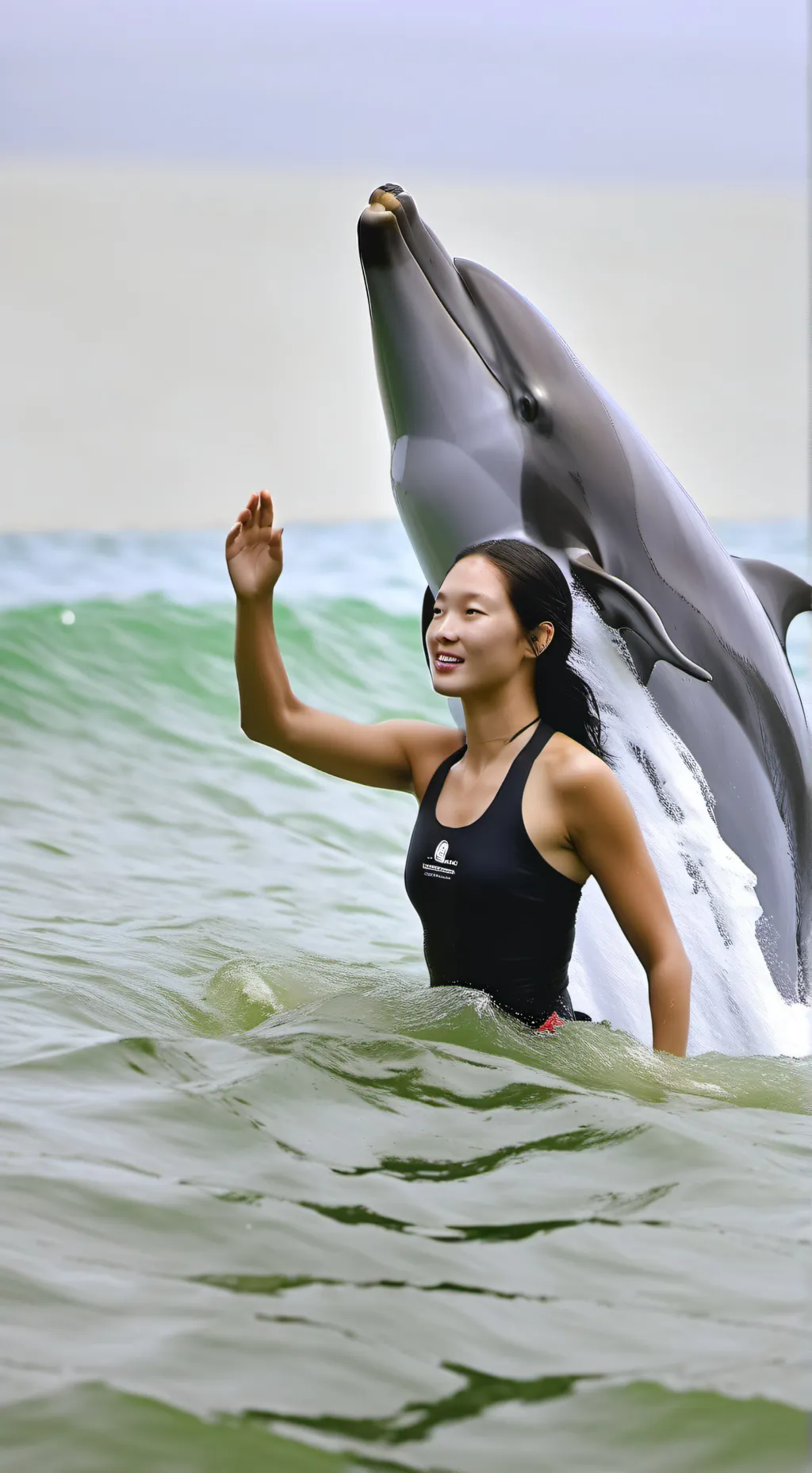 ai character: Beach background