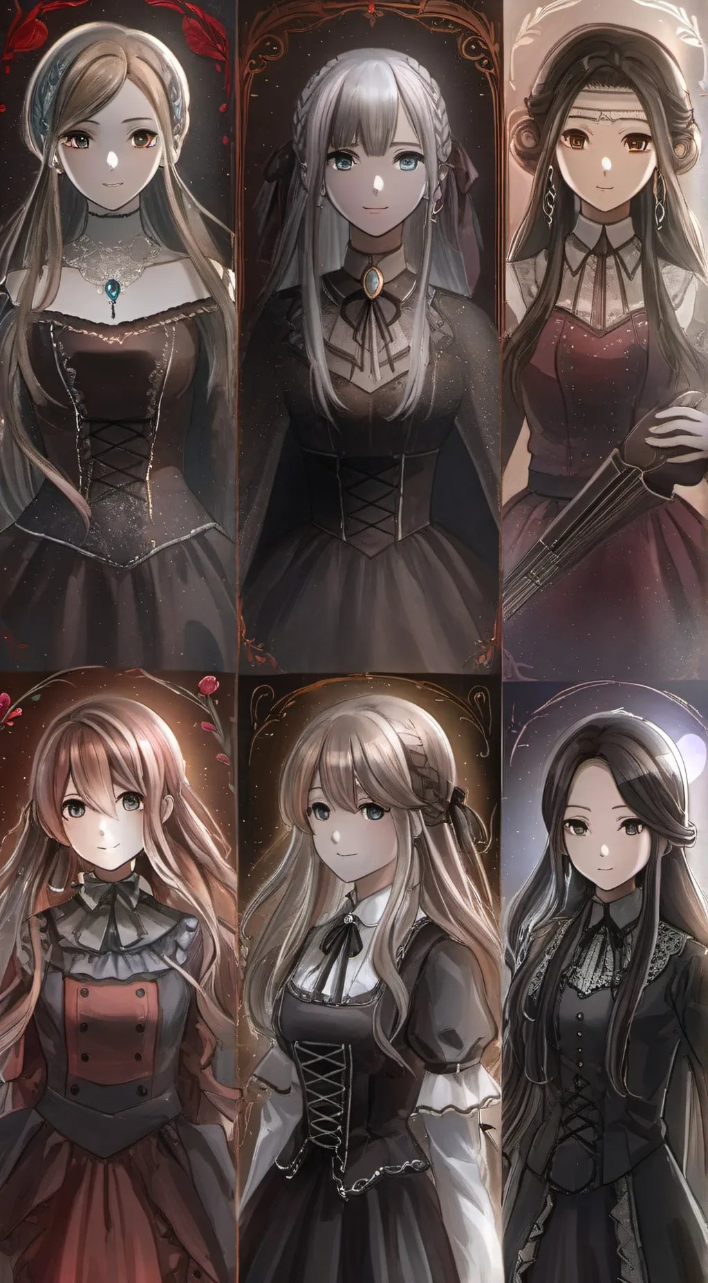 ai character: 6 Princesses 👑  background
