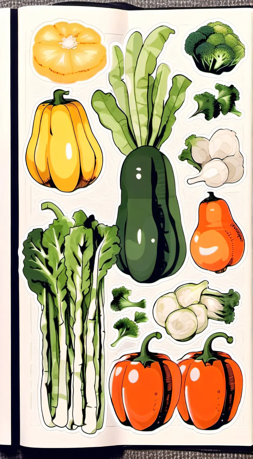 ai character: eat your veggies background