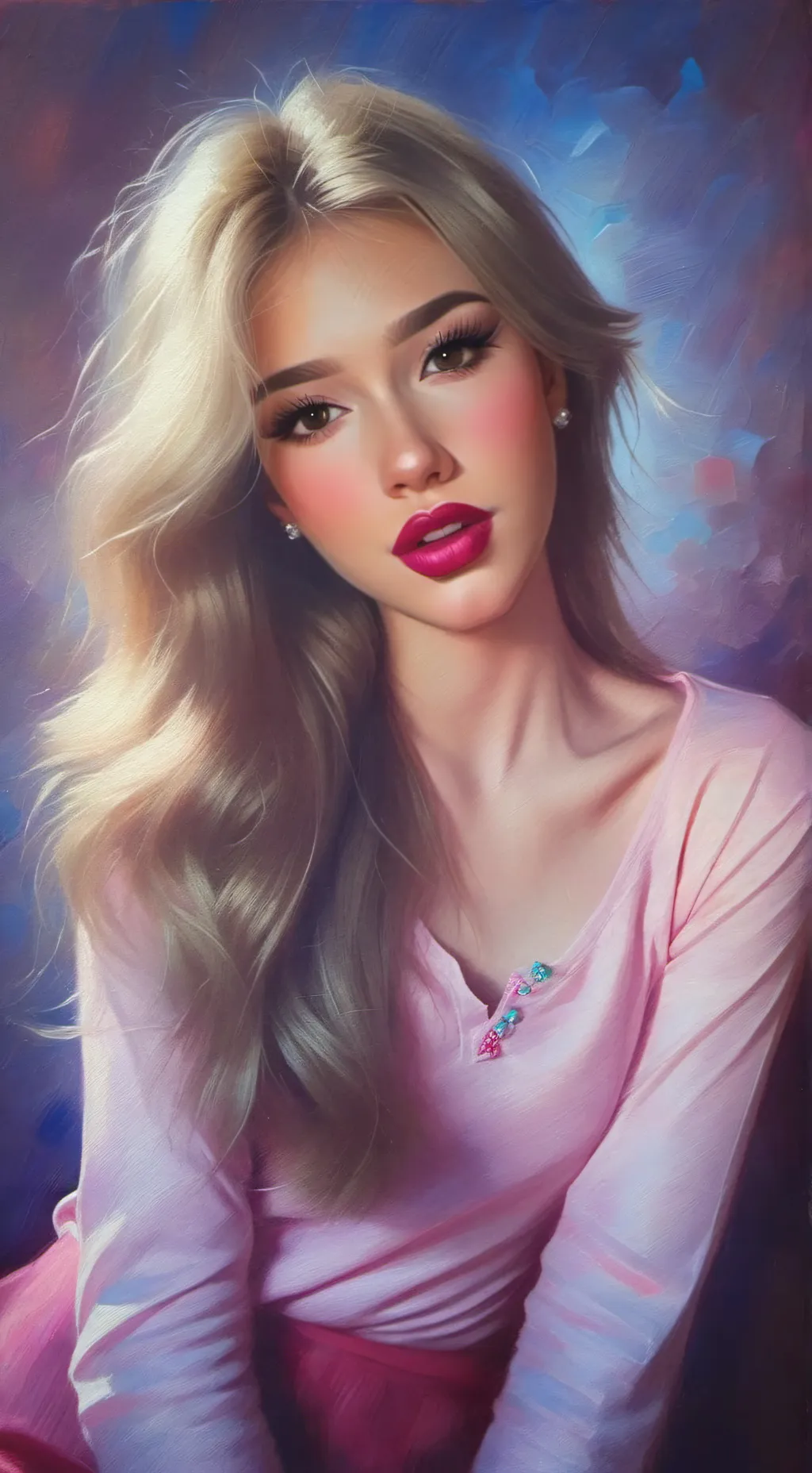 ai character: Lareina Golden background