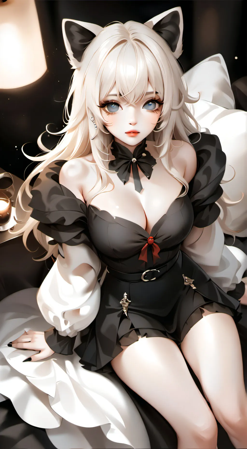 ai character: cute girl 2 background