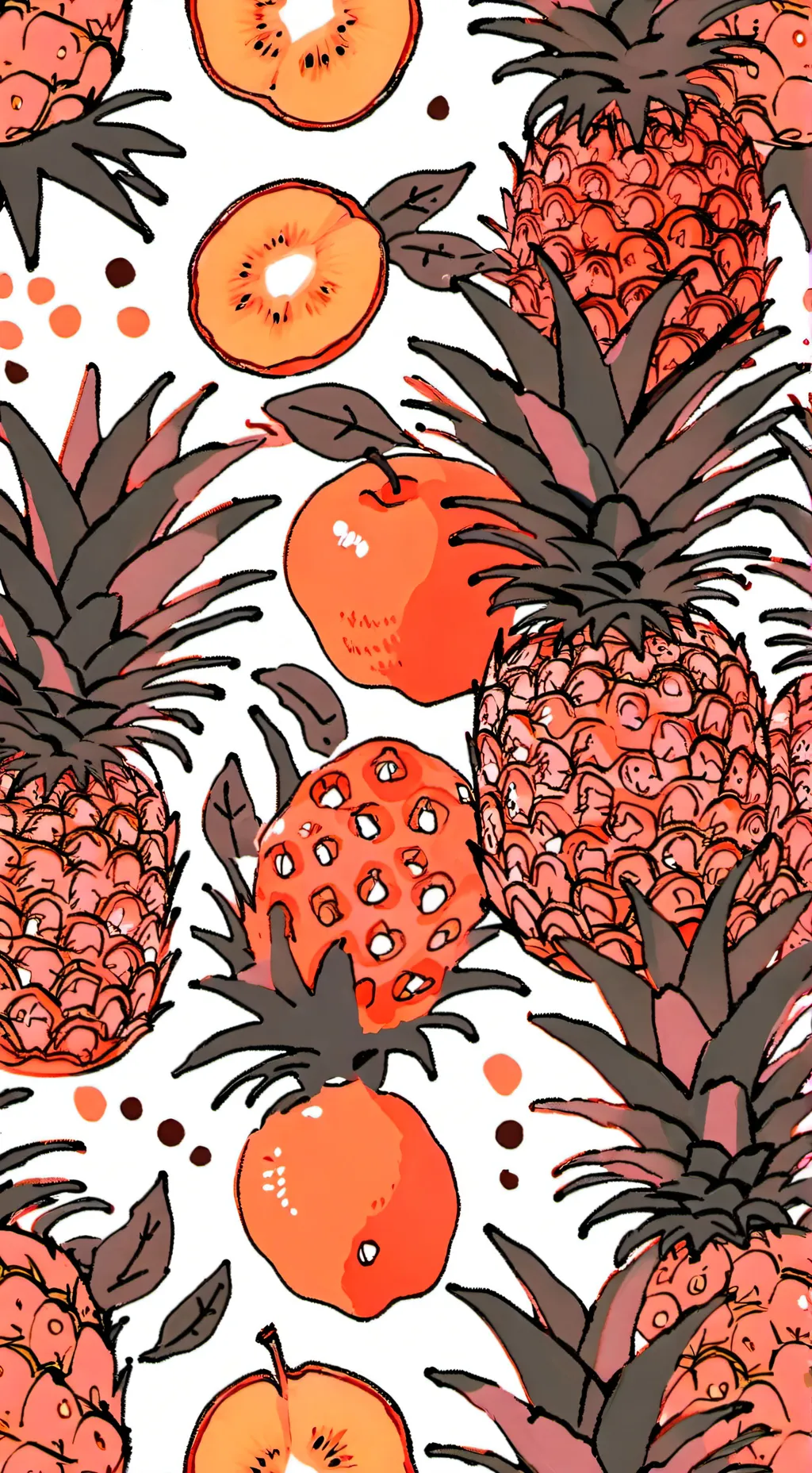 ai character: pineapple  background