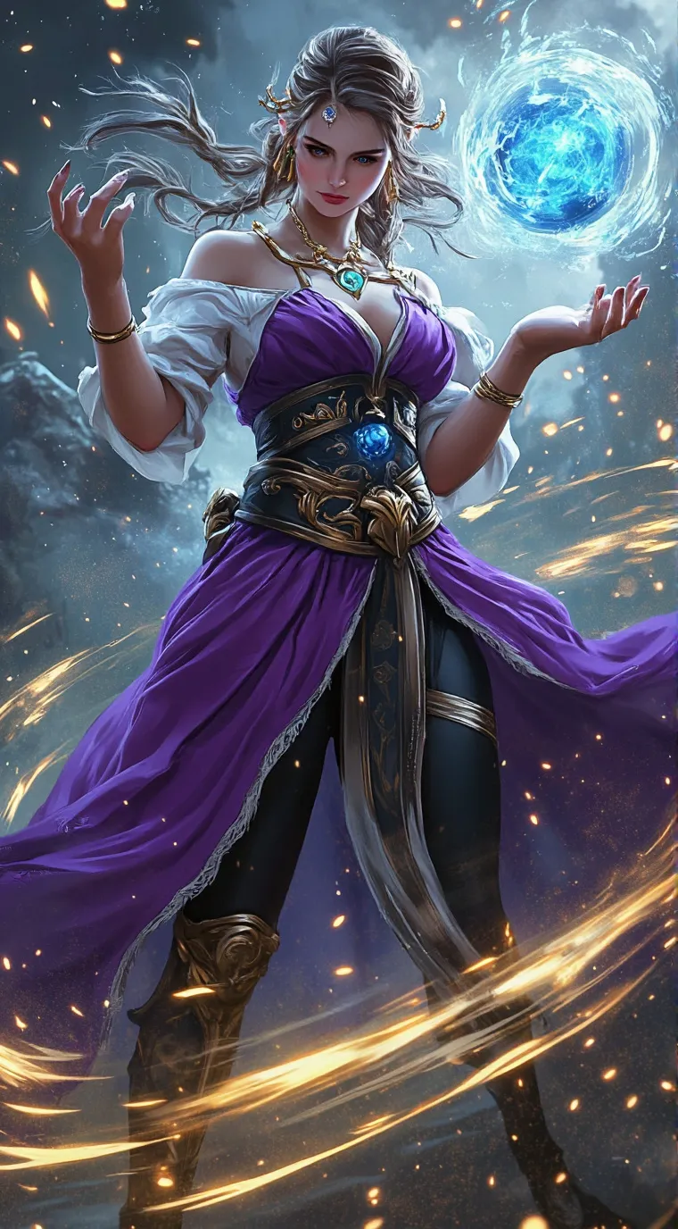 ai character: hechisera malvada background