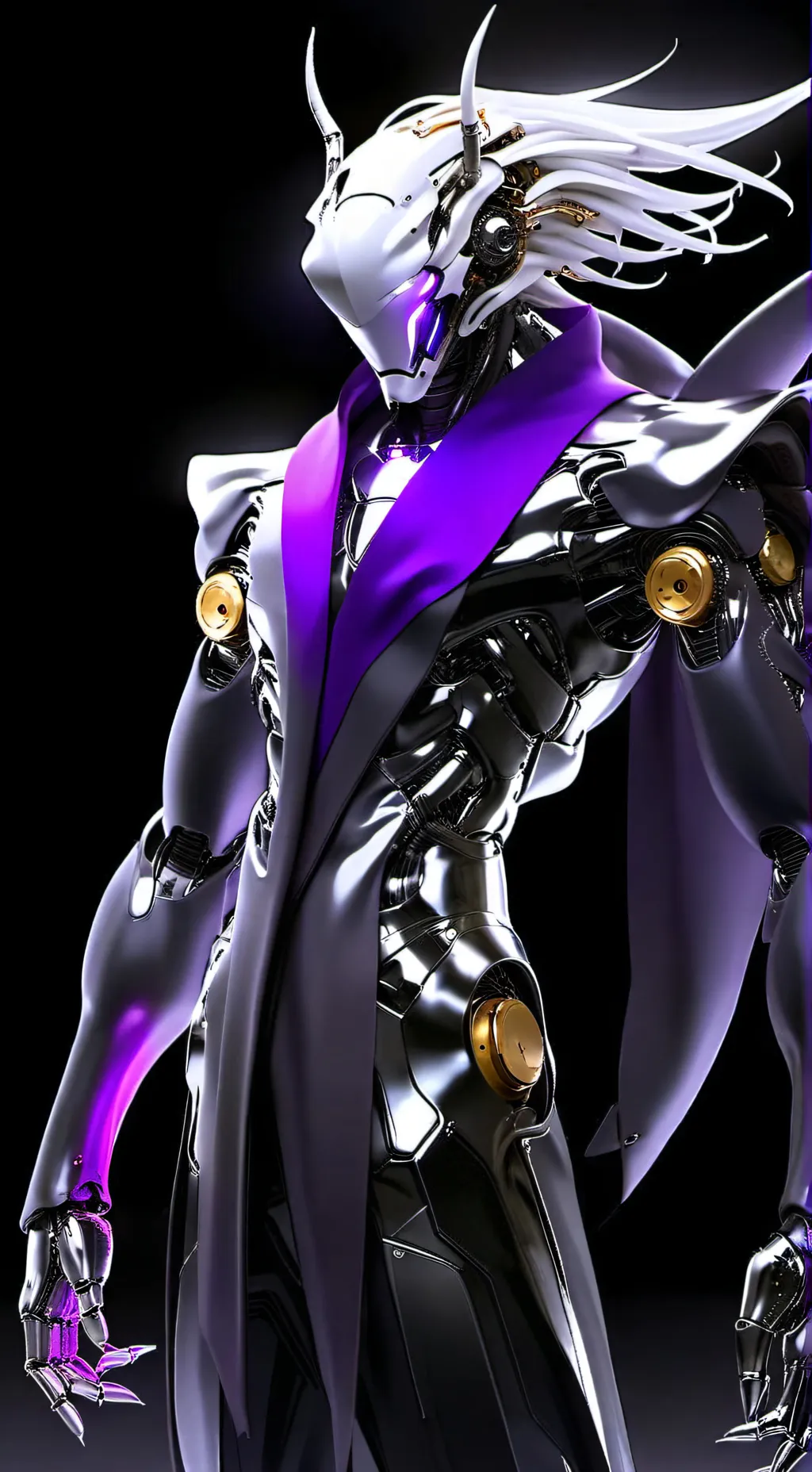 ai character: cyborg background