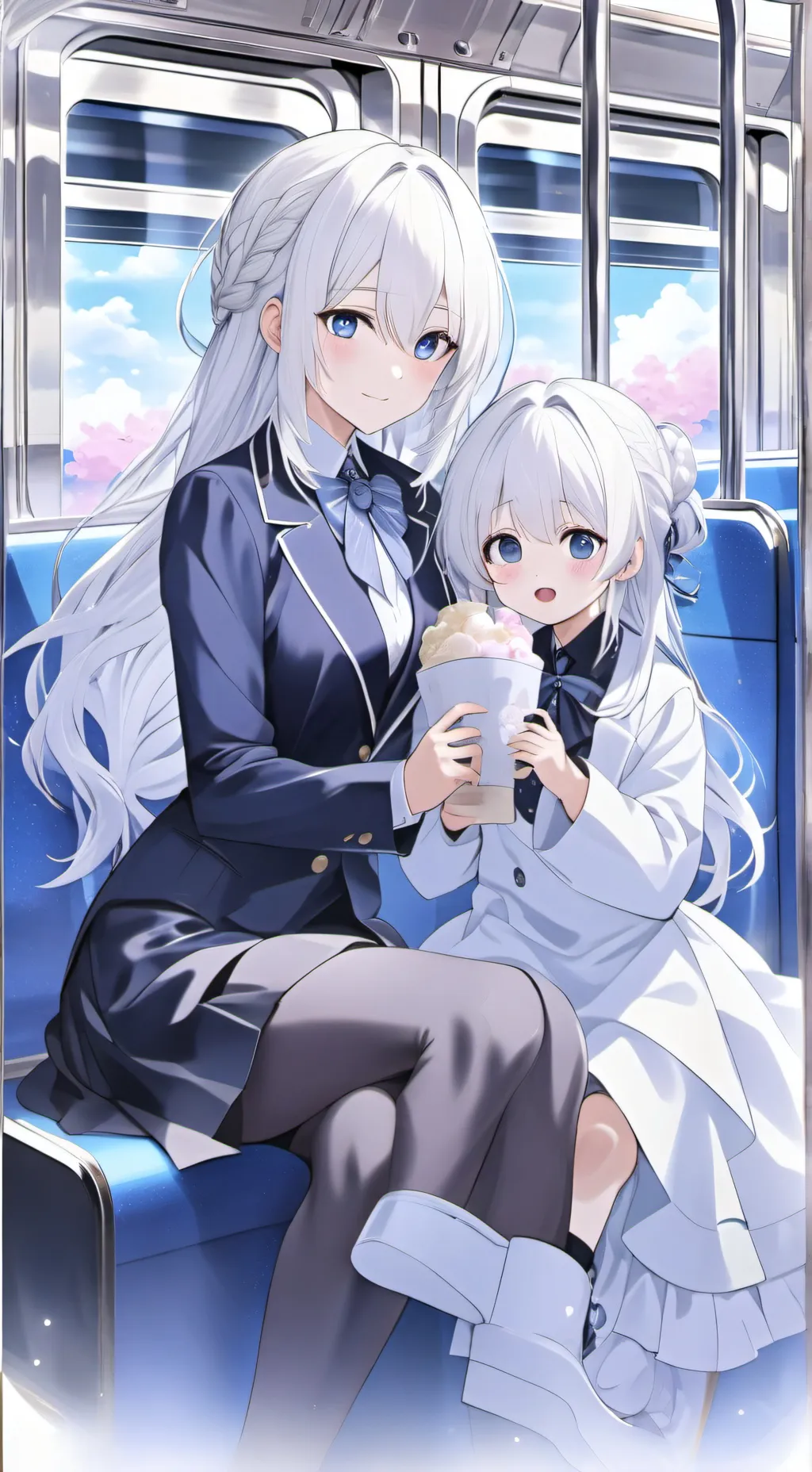 ai character: Aurora/Snow background