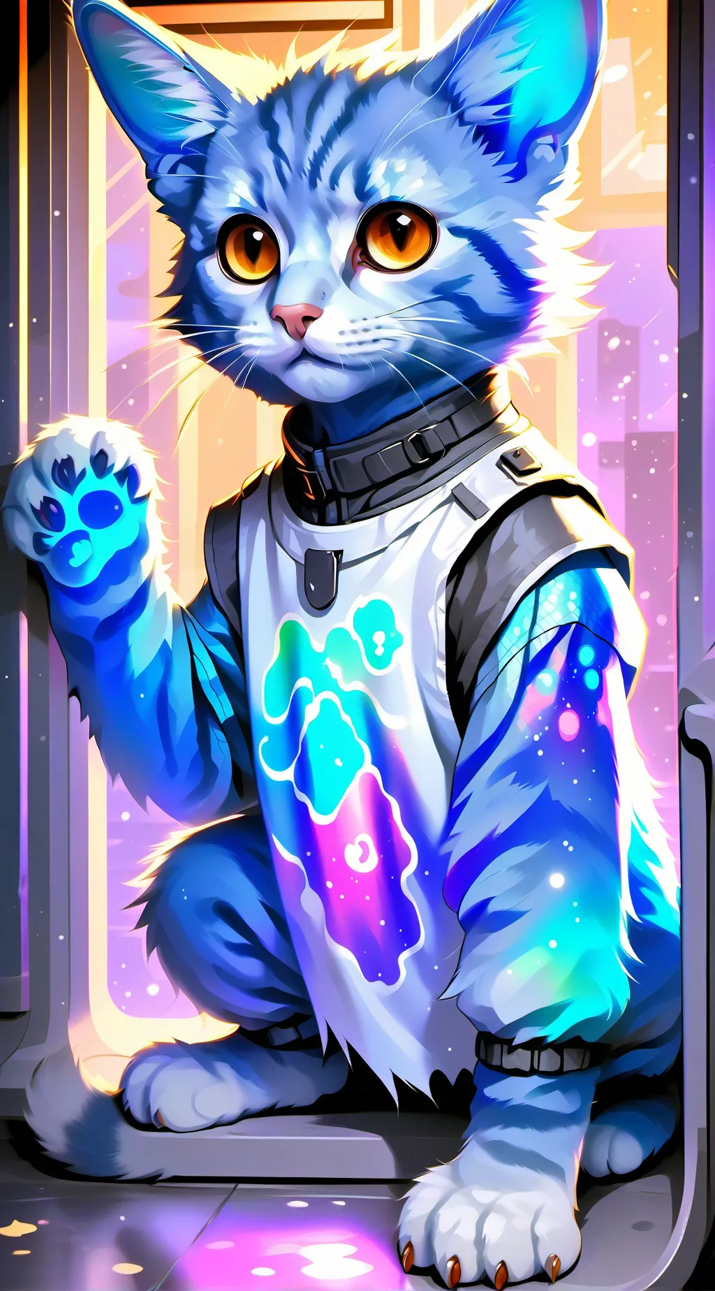 ai character: 🖤Tompok🌙 (my cat) background