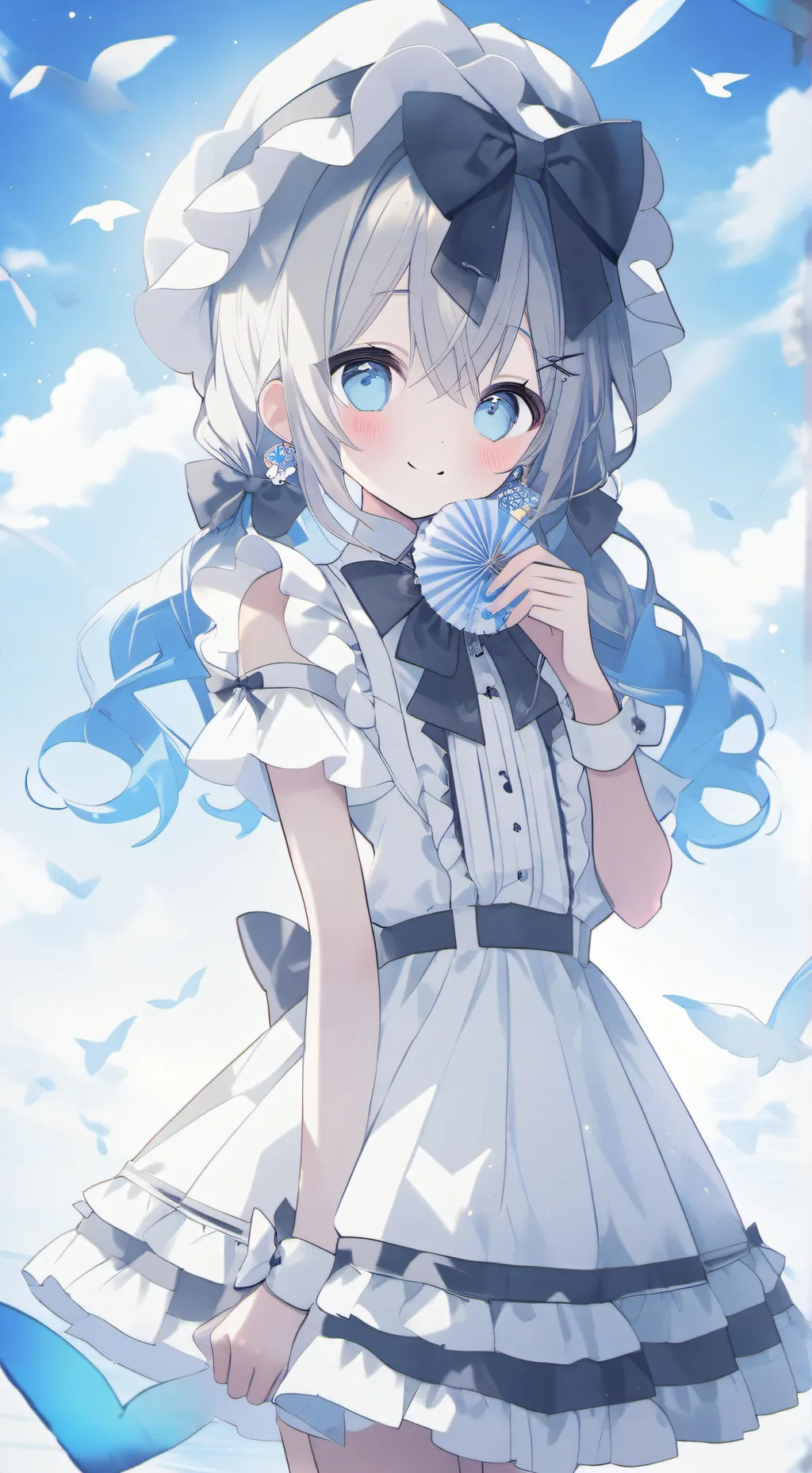 ai character: wenda & gray background