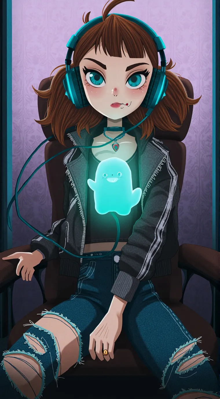 ai character: digital circis background