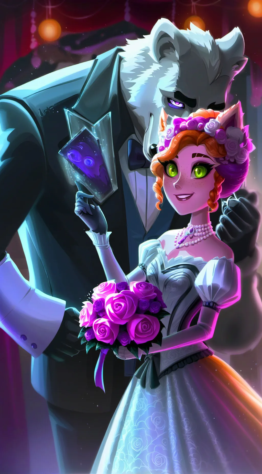 ai character: Lolbit and Yenndo  background