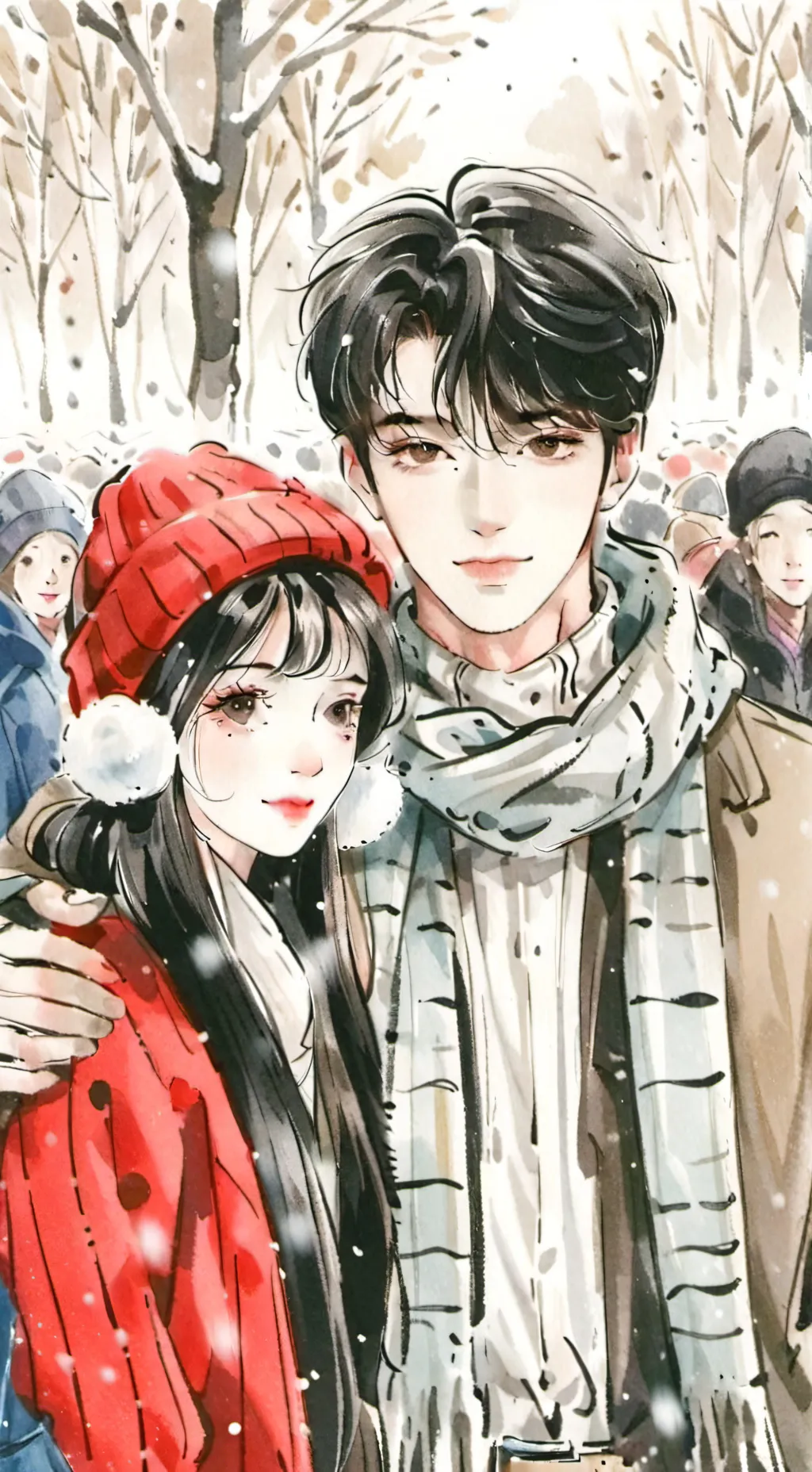 ai character: 🤍🌲⛄ Olivier ⛄🌲🤍 background