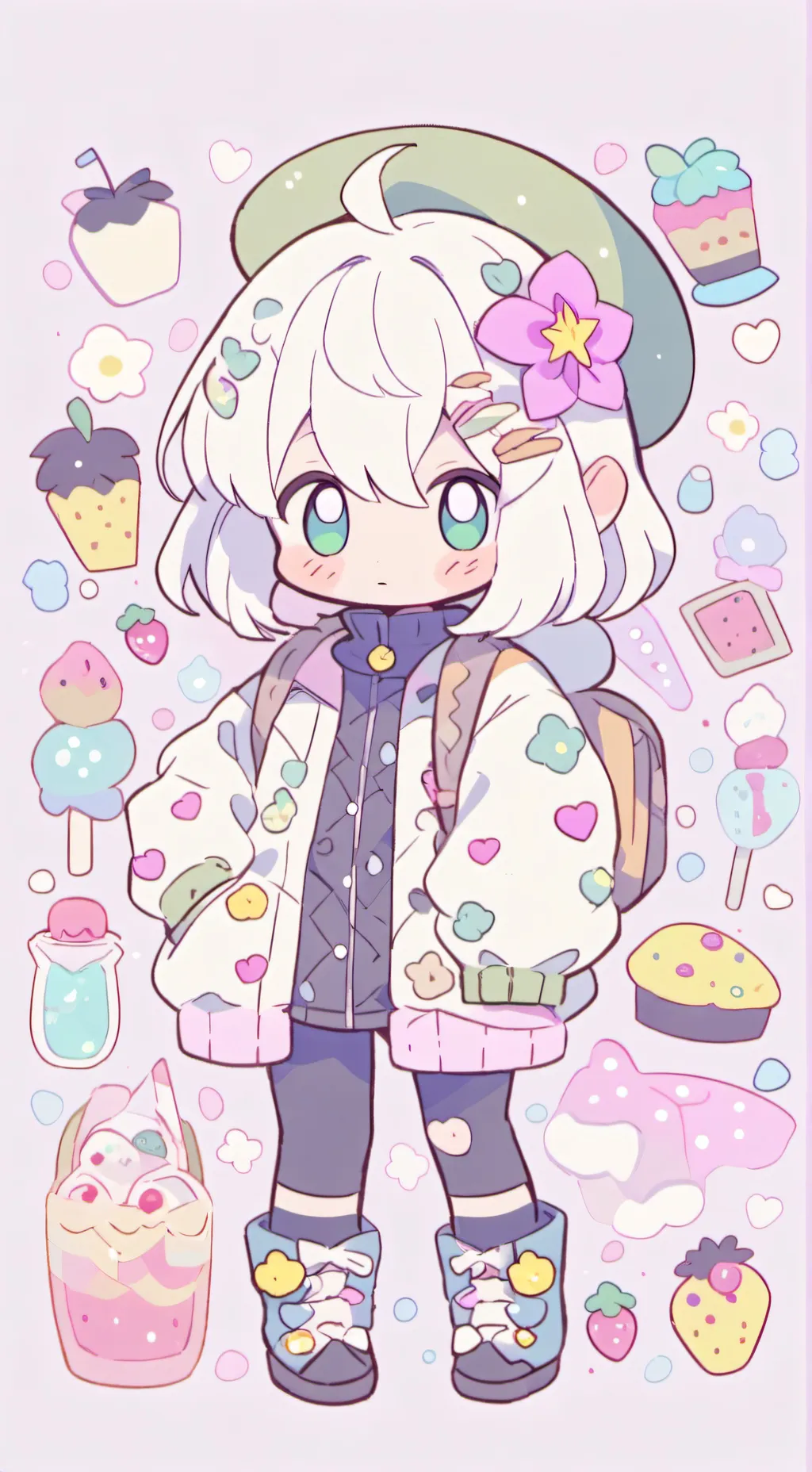 ai character: Edible things! background