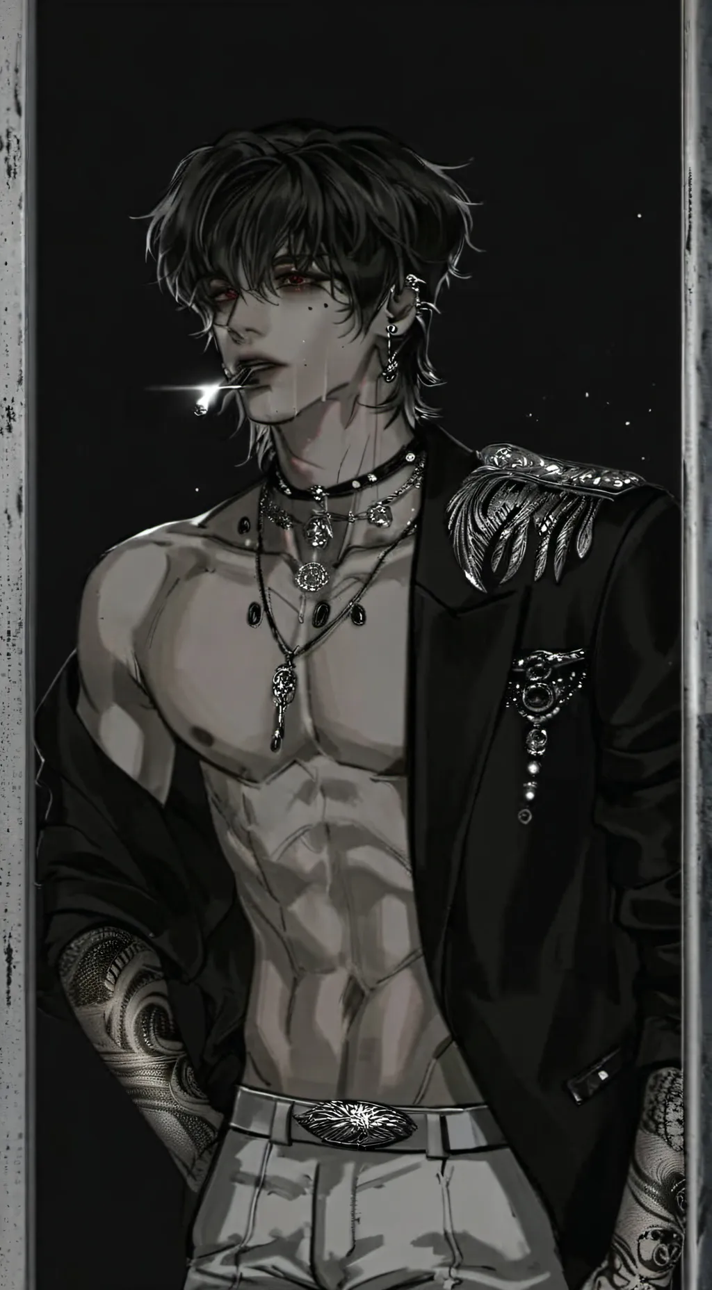 ai character: Kai rose background