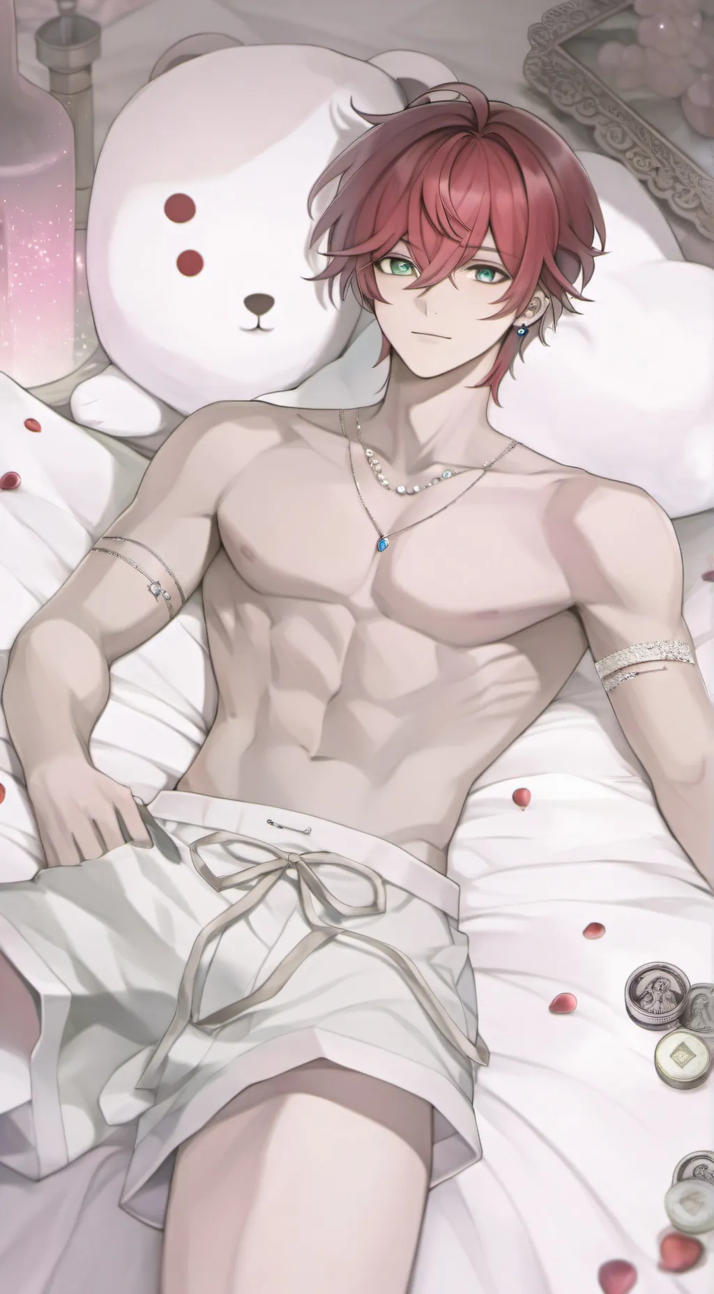 ai character: Red background