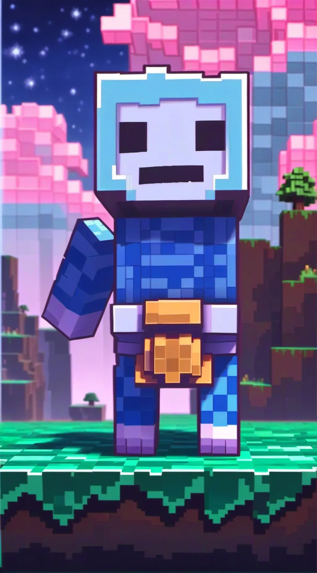 ai character: Minecraft  background