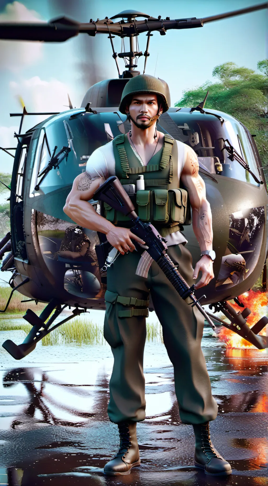 ai character: Vietnam warfare background