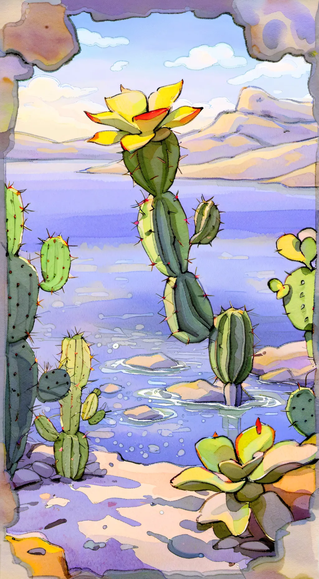 ai character: cactus jam background
