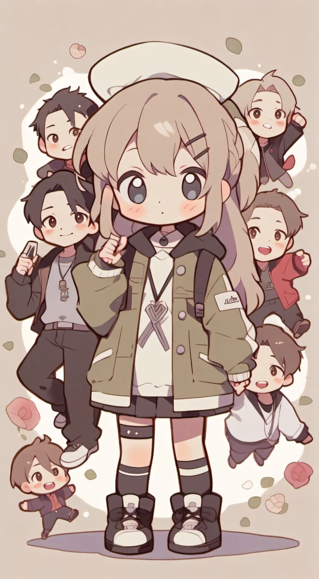 ai character: Straykids overwork background