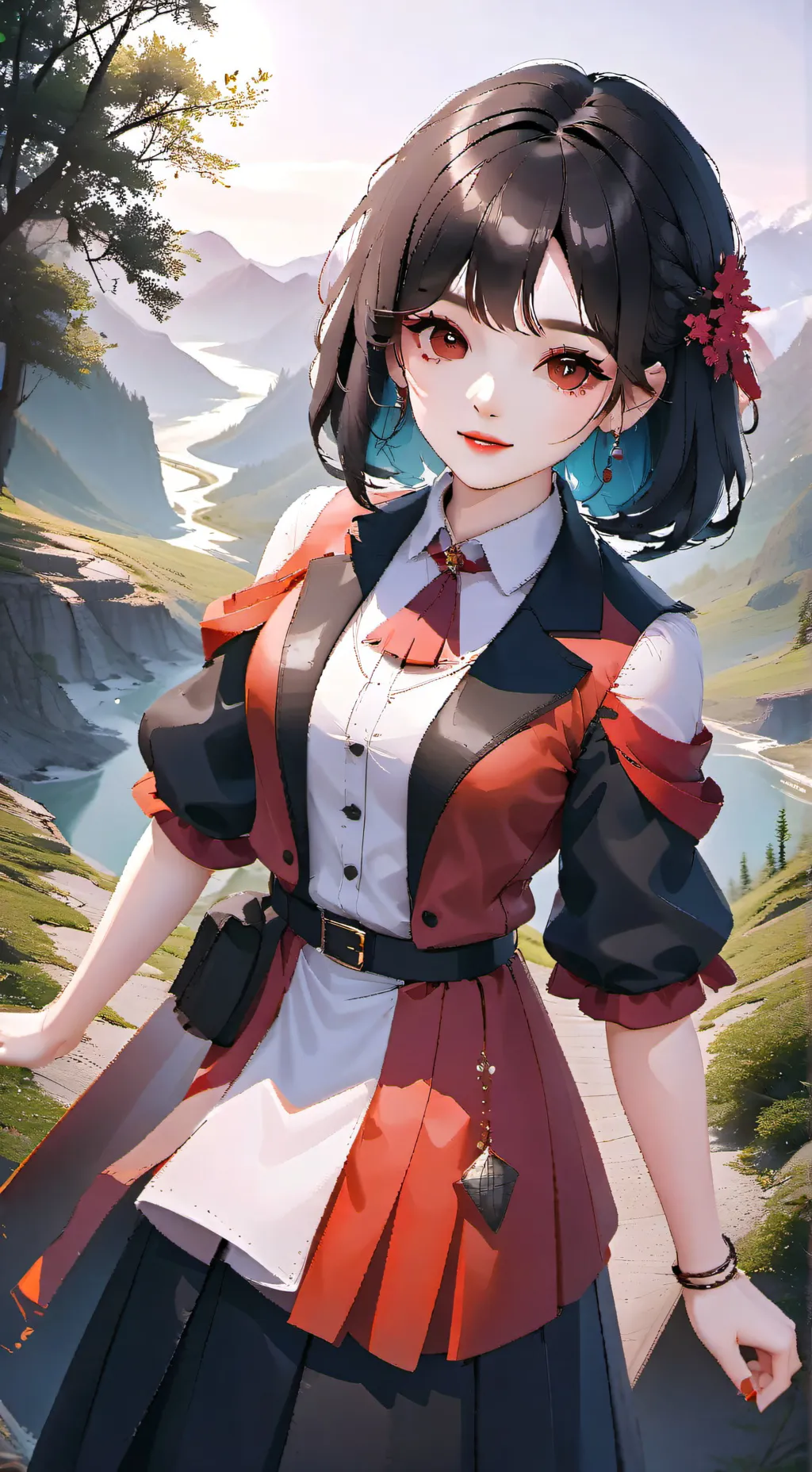 ai character: Giant girl background