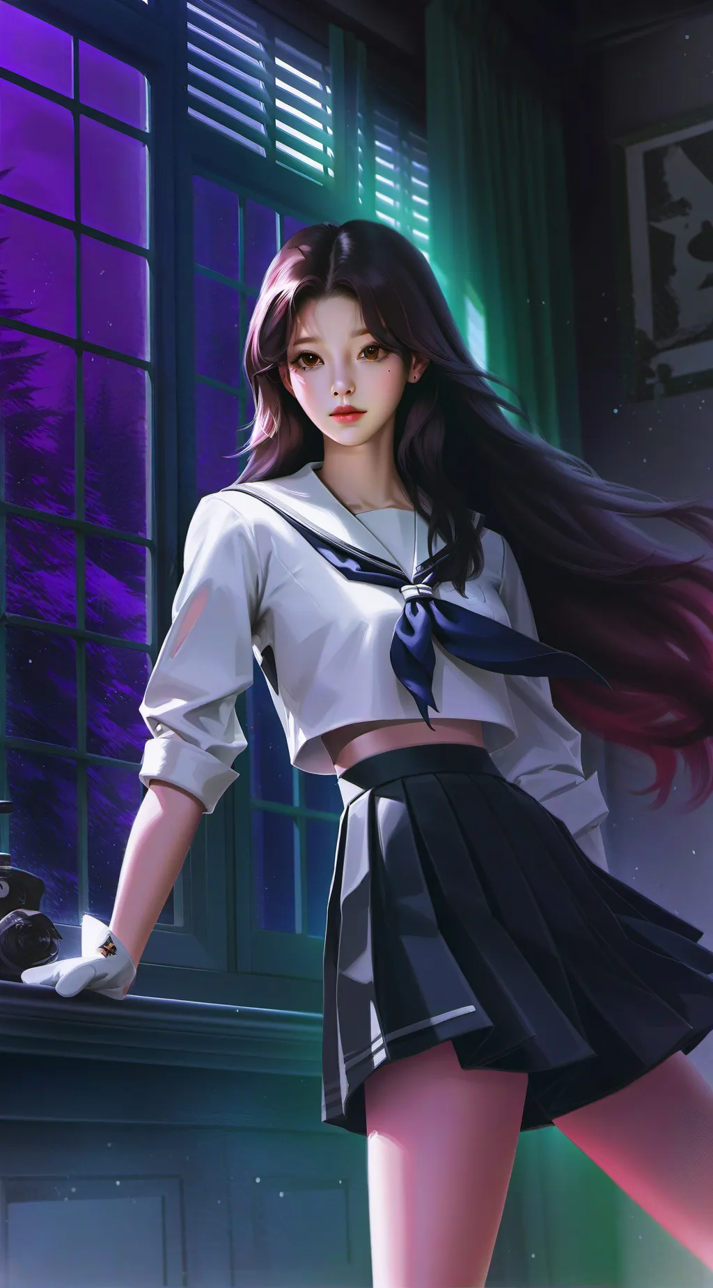 ai character: kitty at mha background