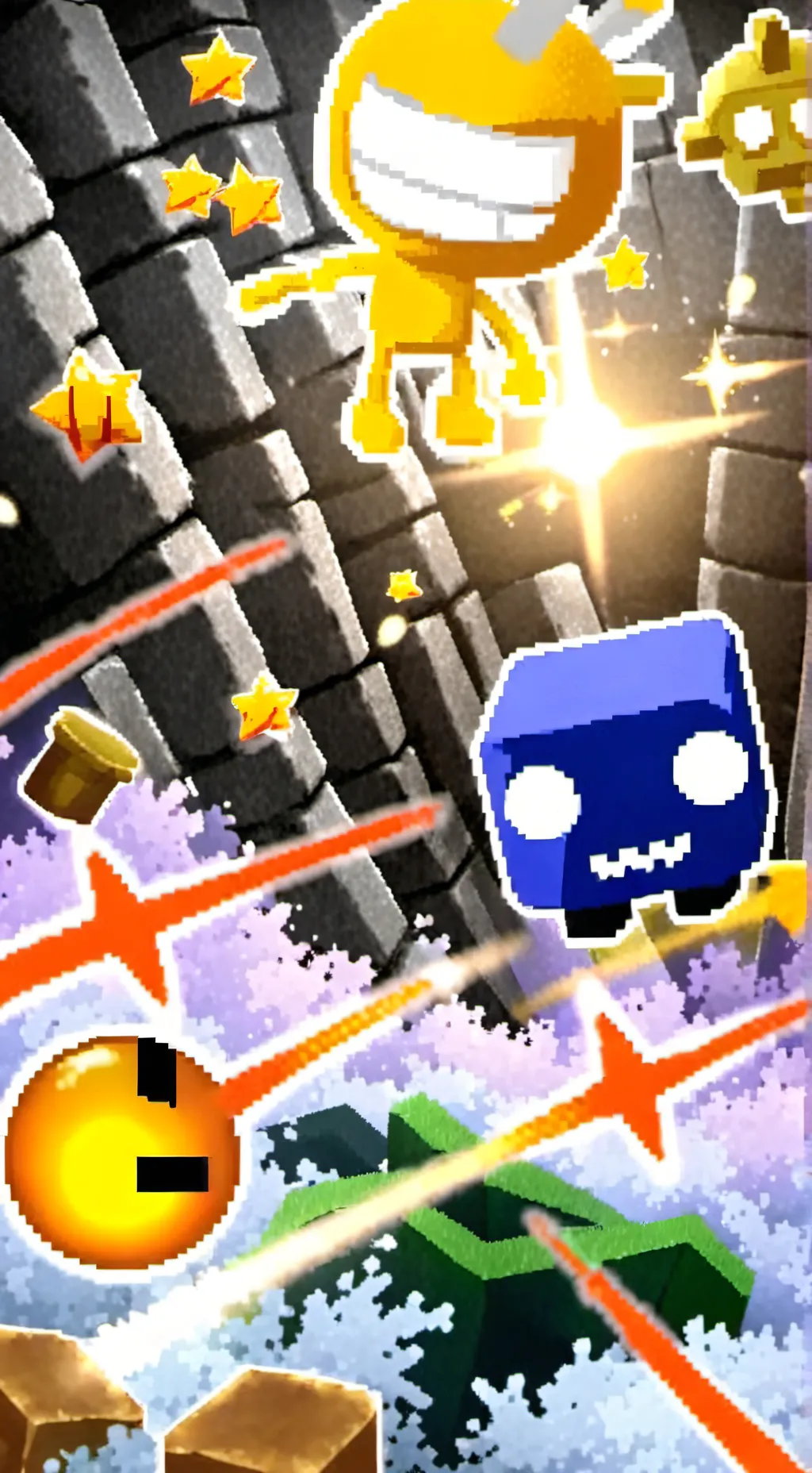 ai character: geometry dash background