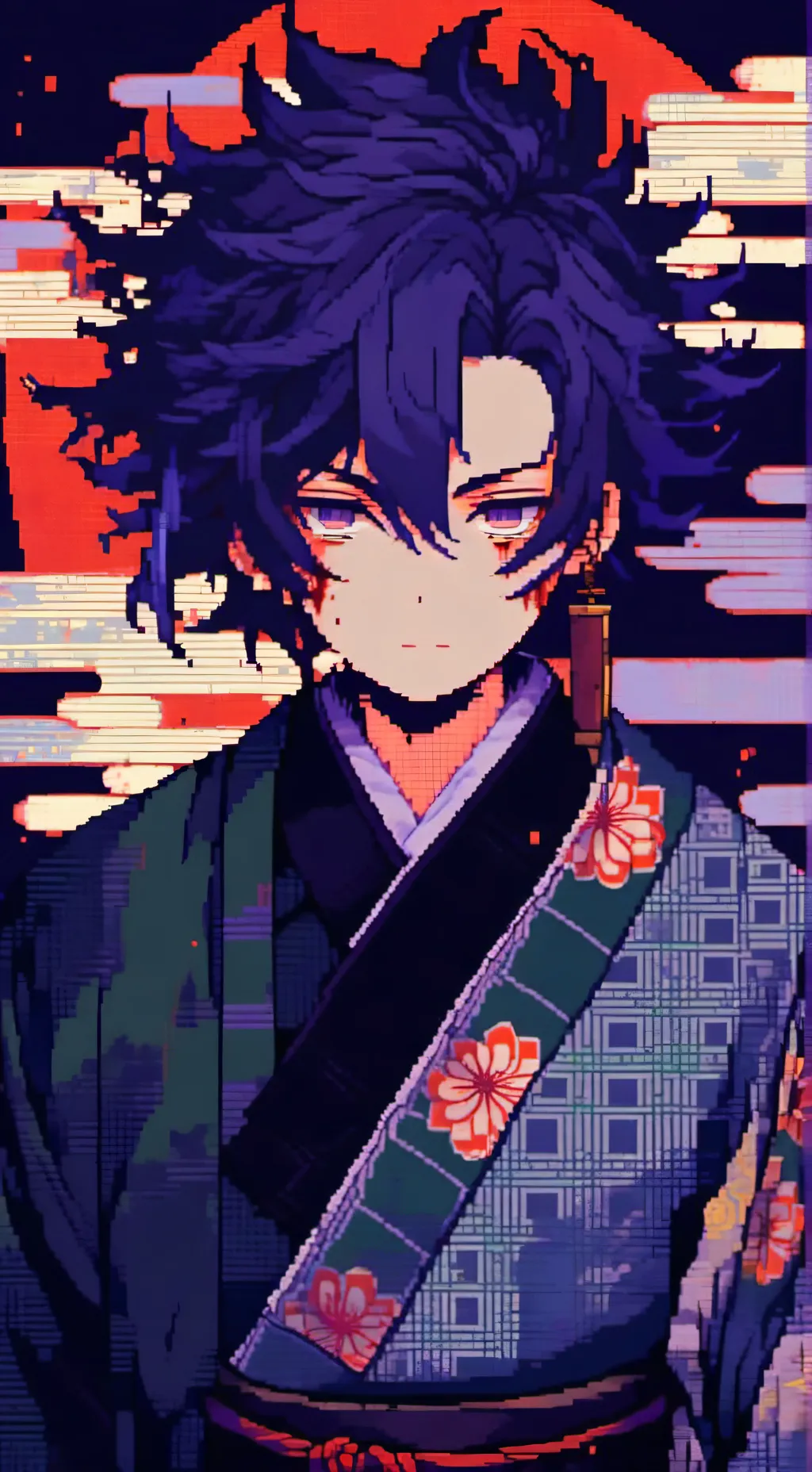 ai character: demon tanjiro  background
