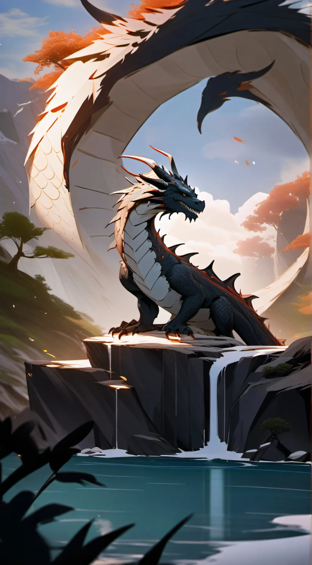 ai character: Httyd  Dragomight background