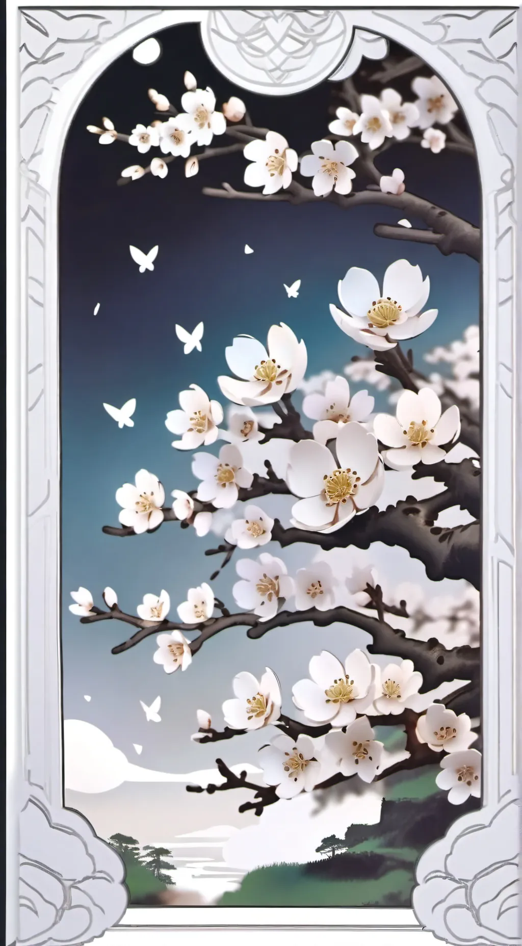 ai character: SD-Branch background