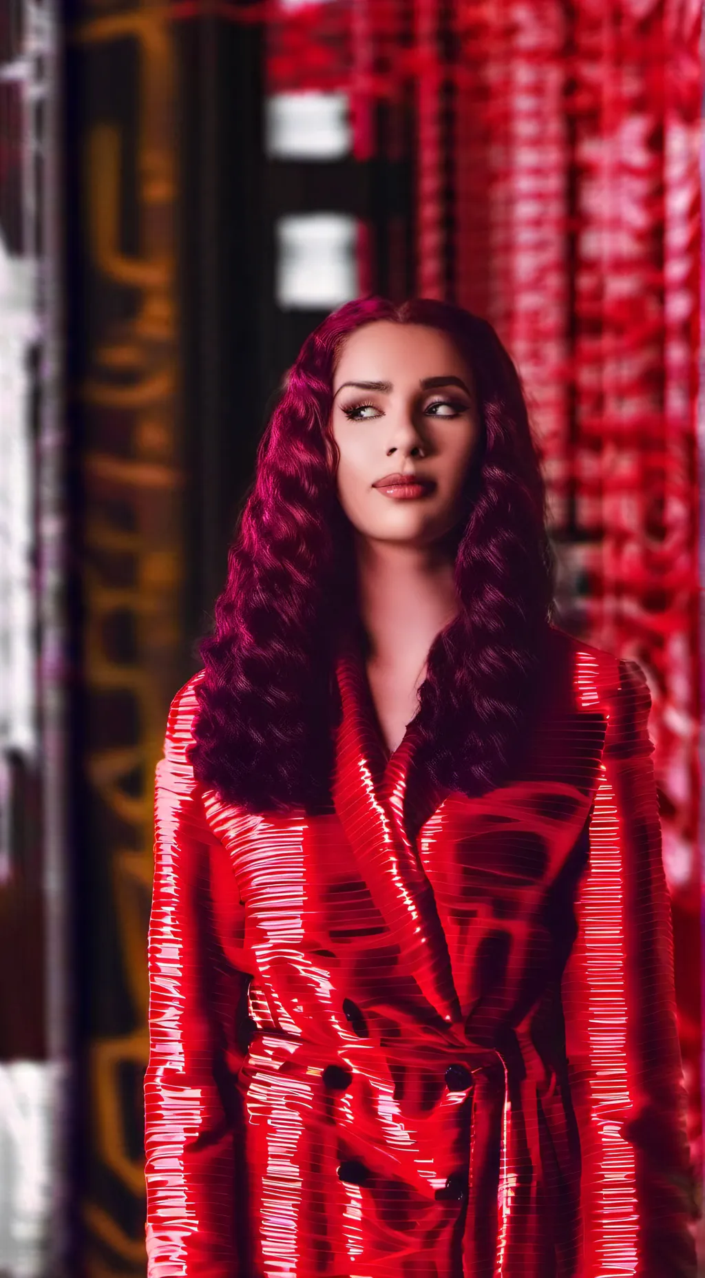 ai character: red background